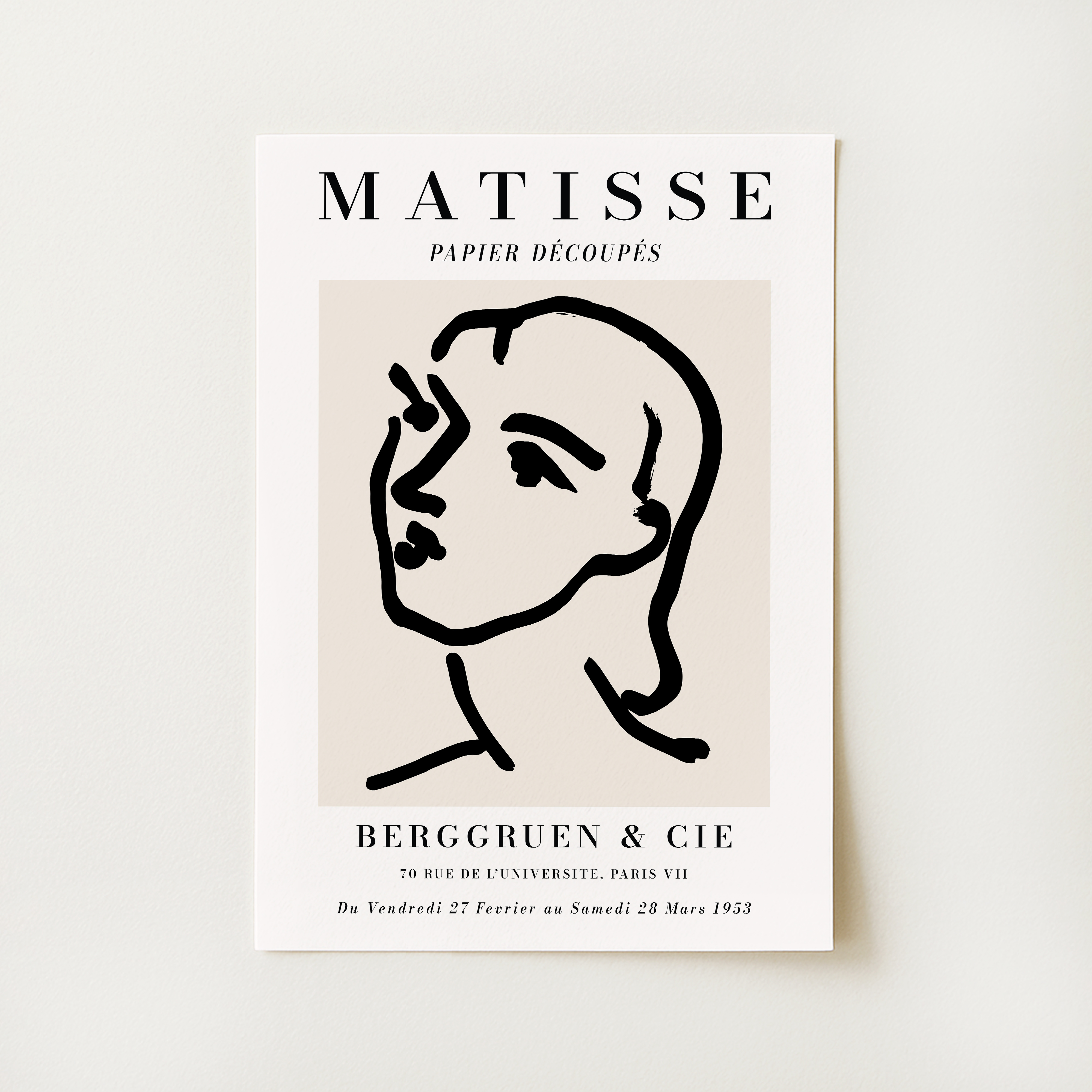 Matisse Woman Sketch Exhibition Print
