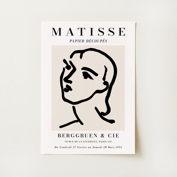 Matisse Woman Sketch Exhibition Print