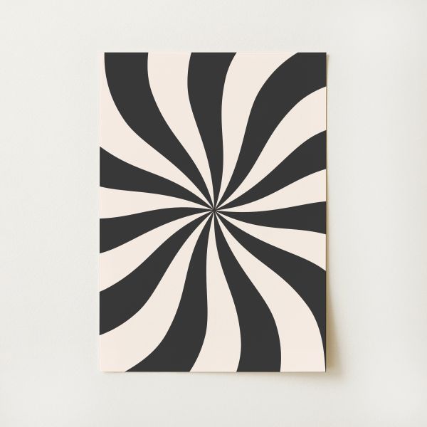 Black and White Abstract Print