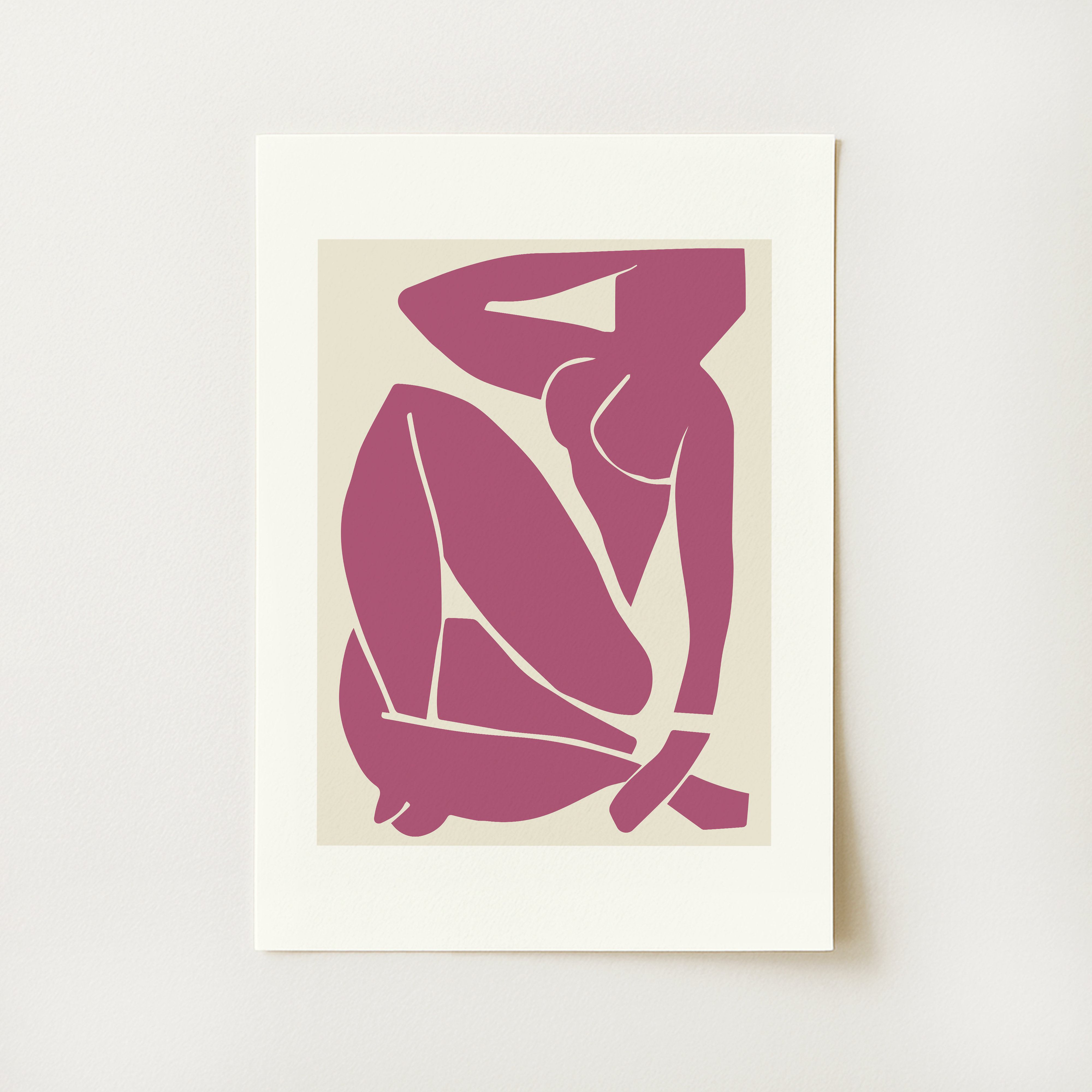 Matisse Exhibition Burgundy Nude Print