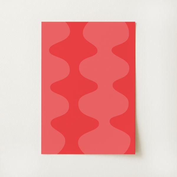 Red Abstract Print
