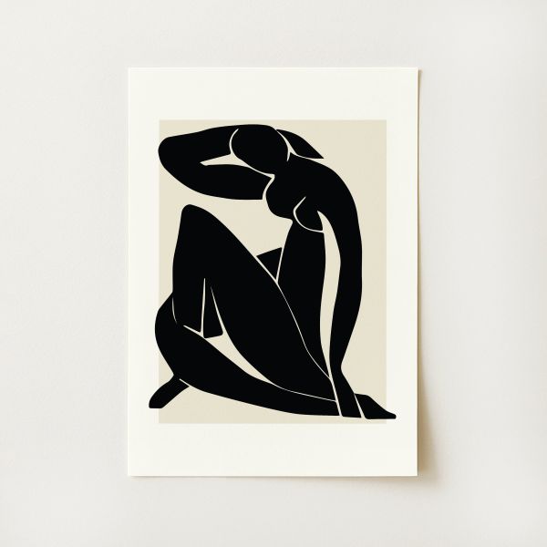 Matisse Exhibition Print Black Nude Print