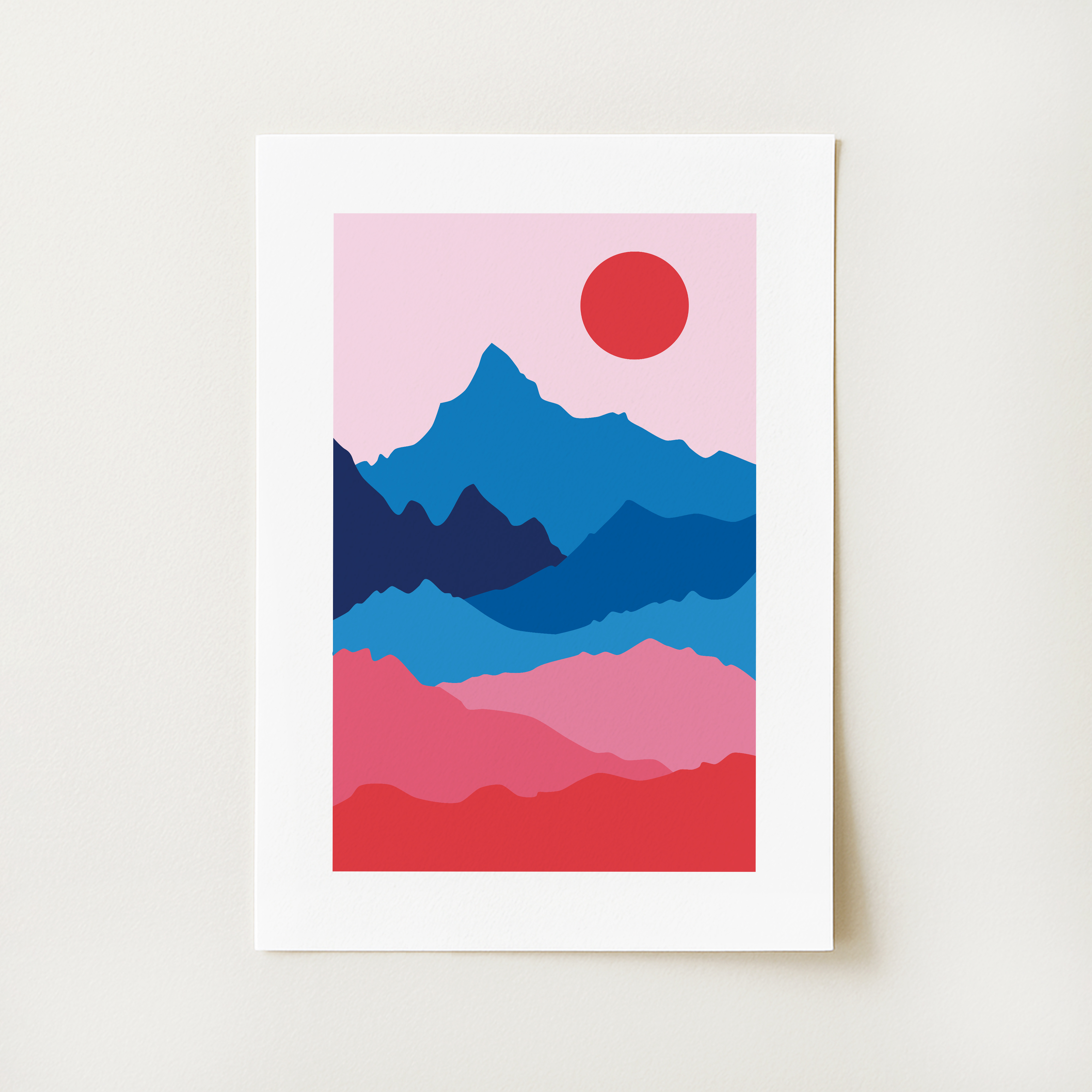 Abstract Mountain Landscape Print