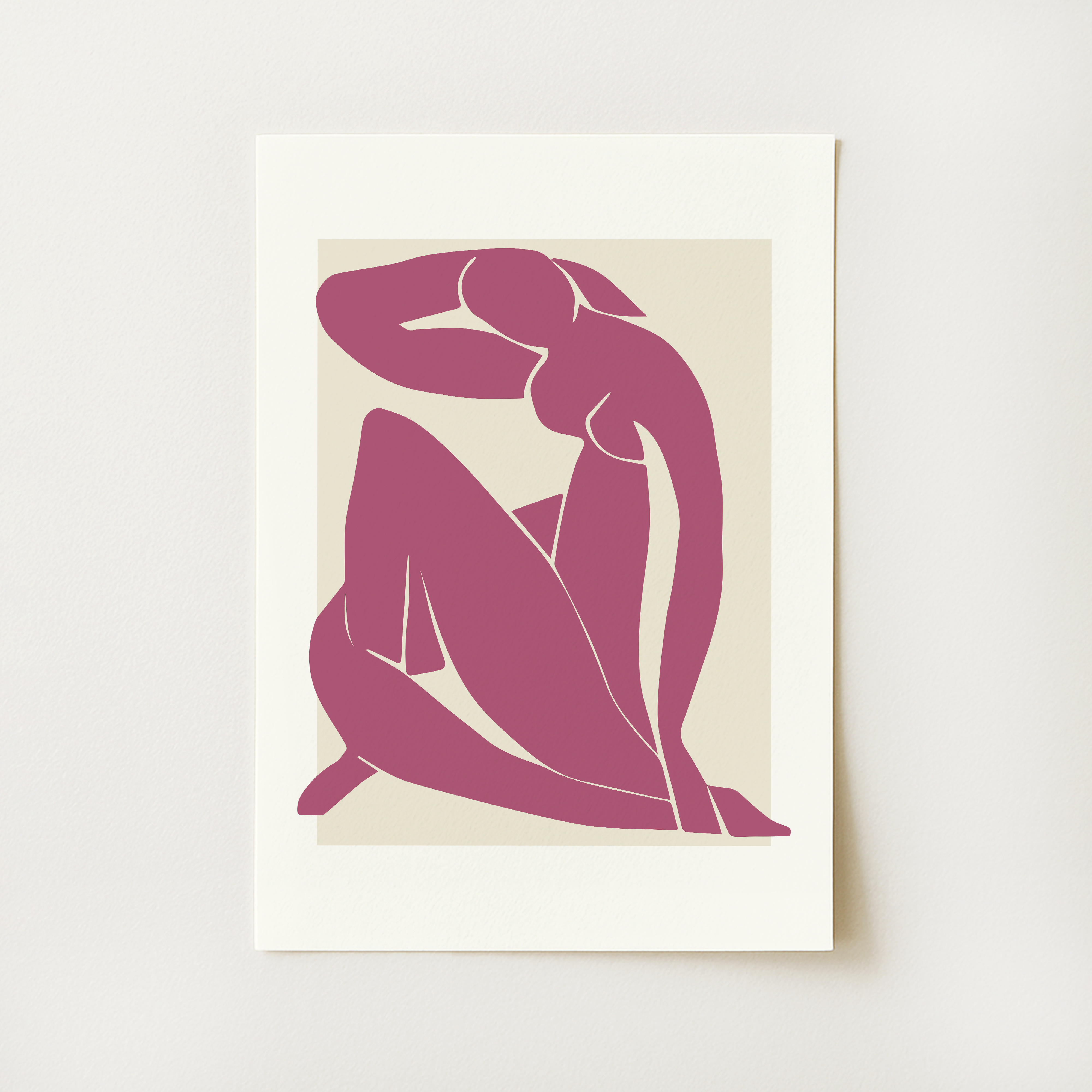 Matisse Exhibition Burgundy Nude Print