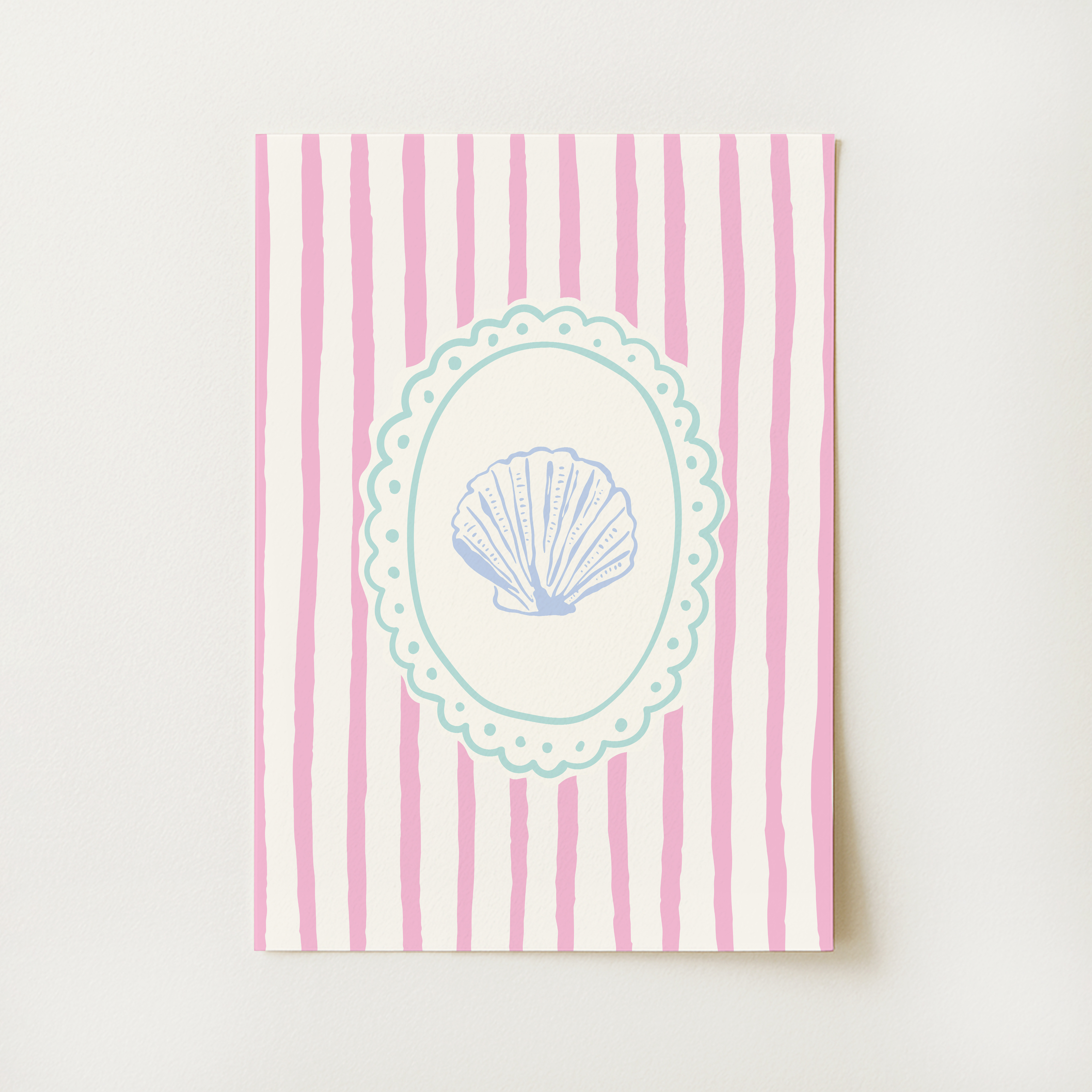 Striped Seashell Print