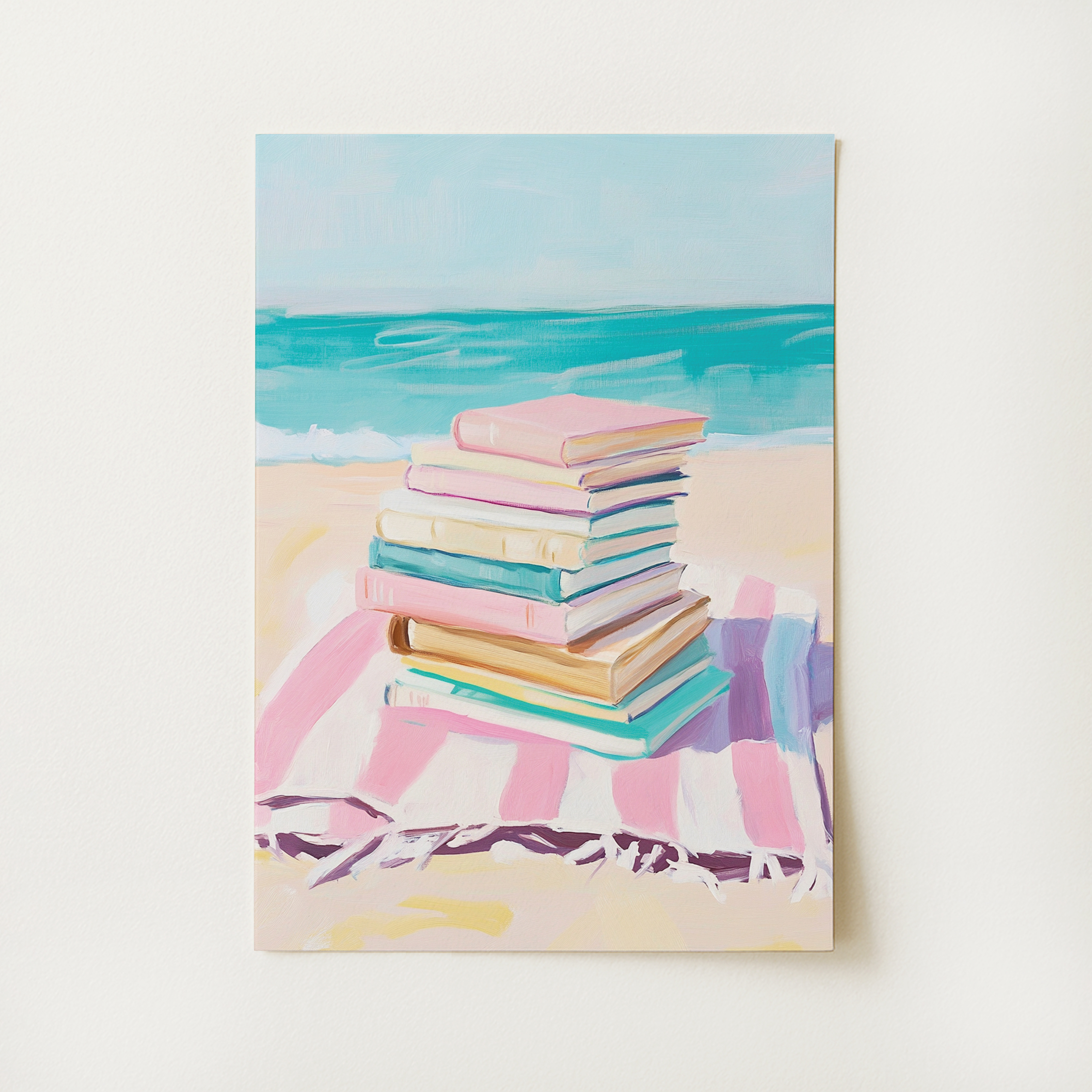 Beach Bookstack Print
