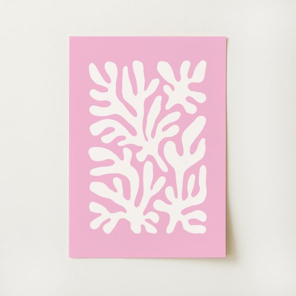 Coral Seaweed Print