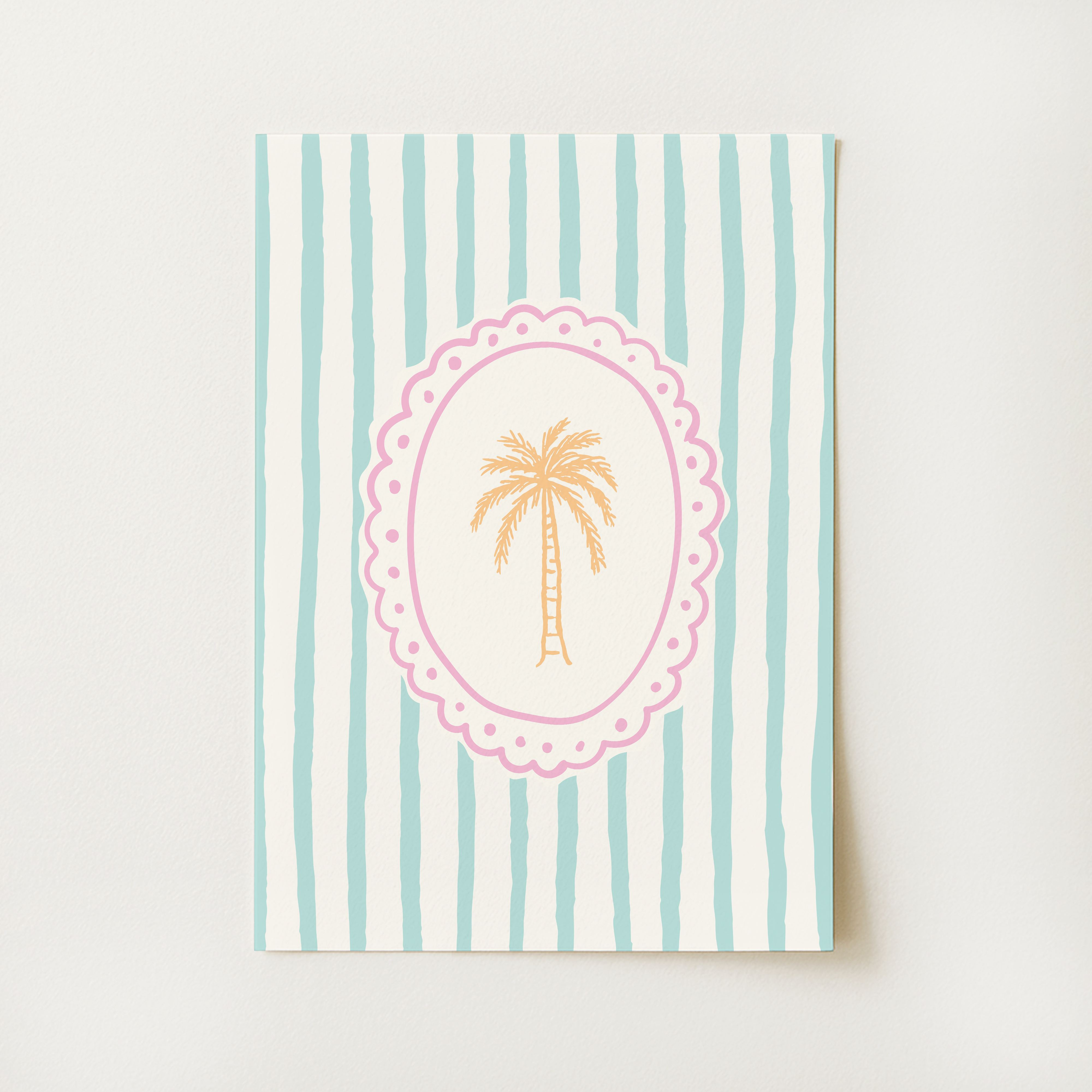Striped Palm Tree Print