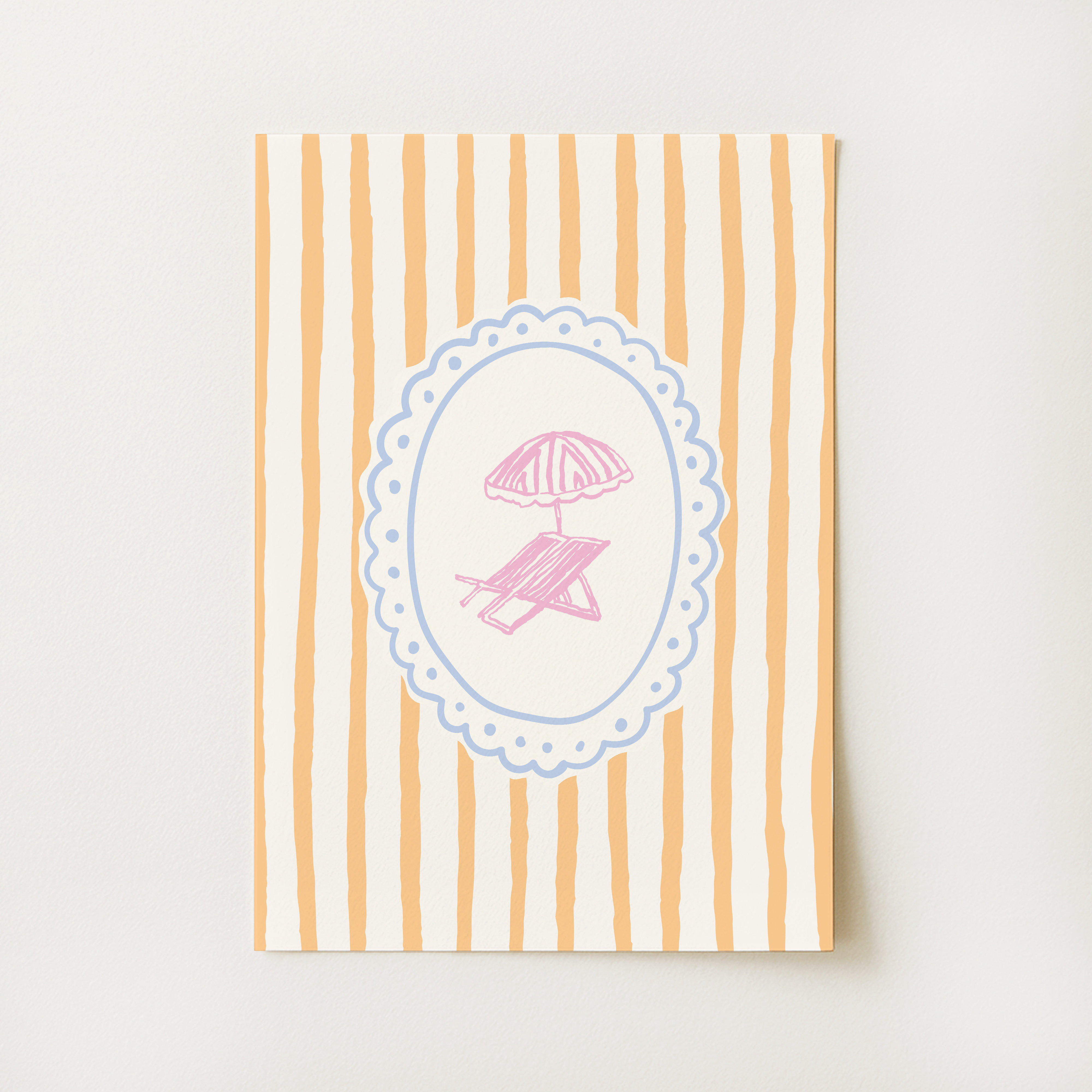 Striped Beach Print