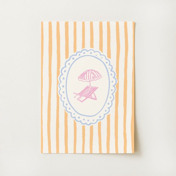 Striped Beach Print