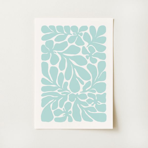 Coral Seaweed Print