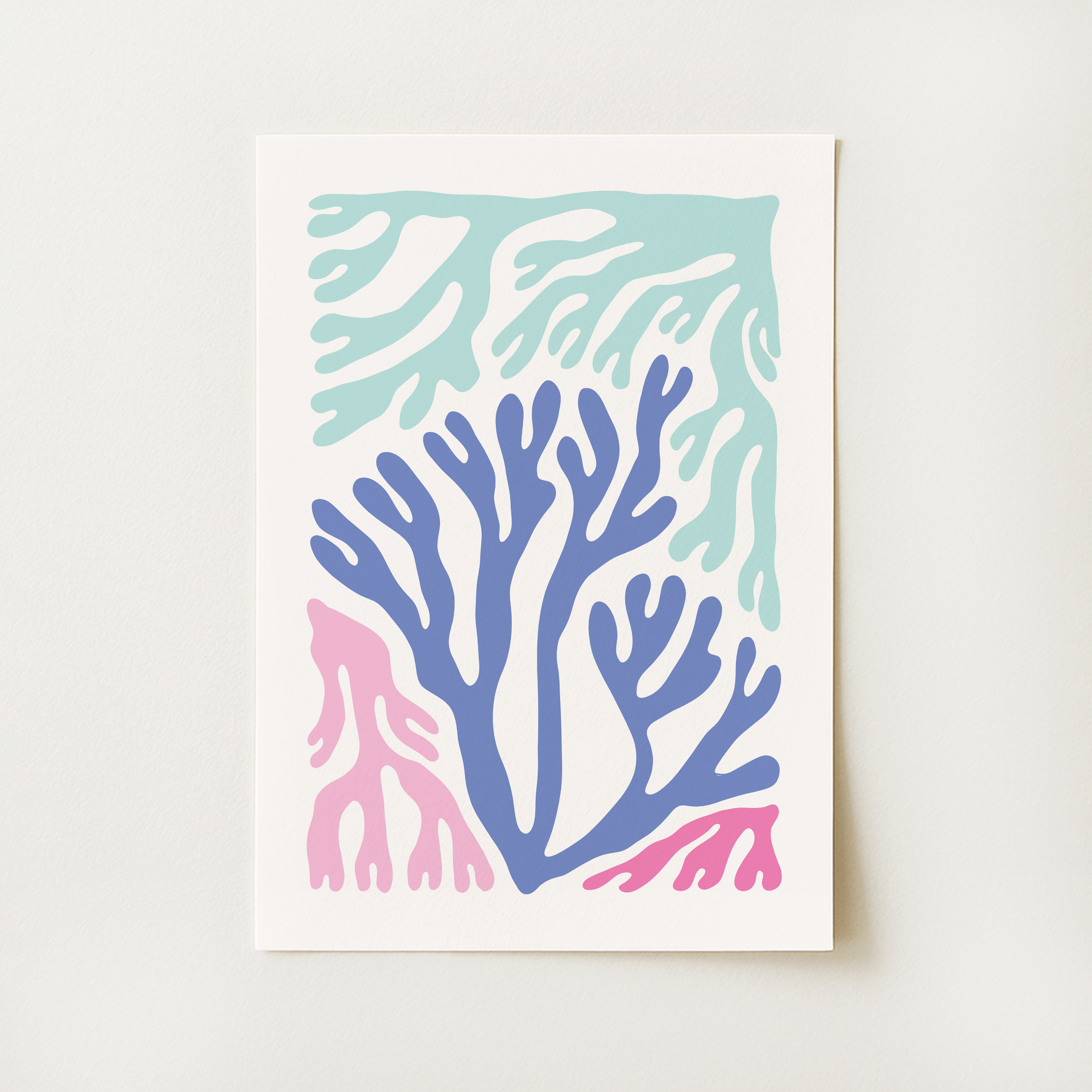 Coral Seaweed Print