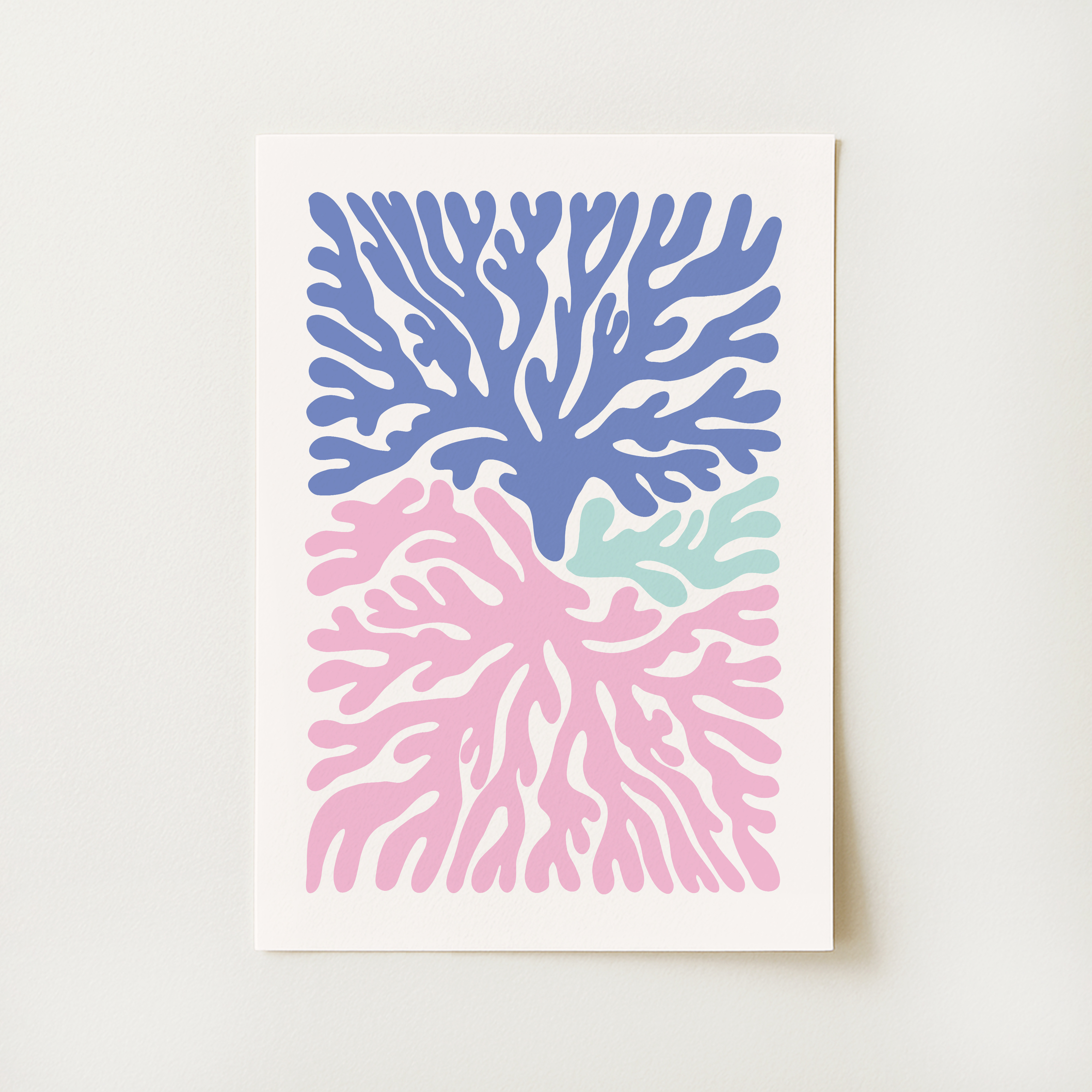 Coral Seaweed Print