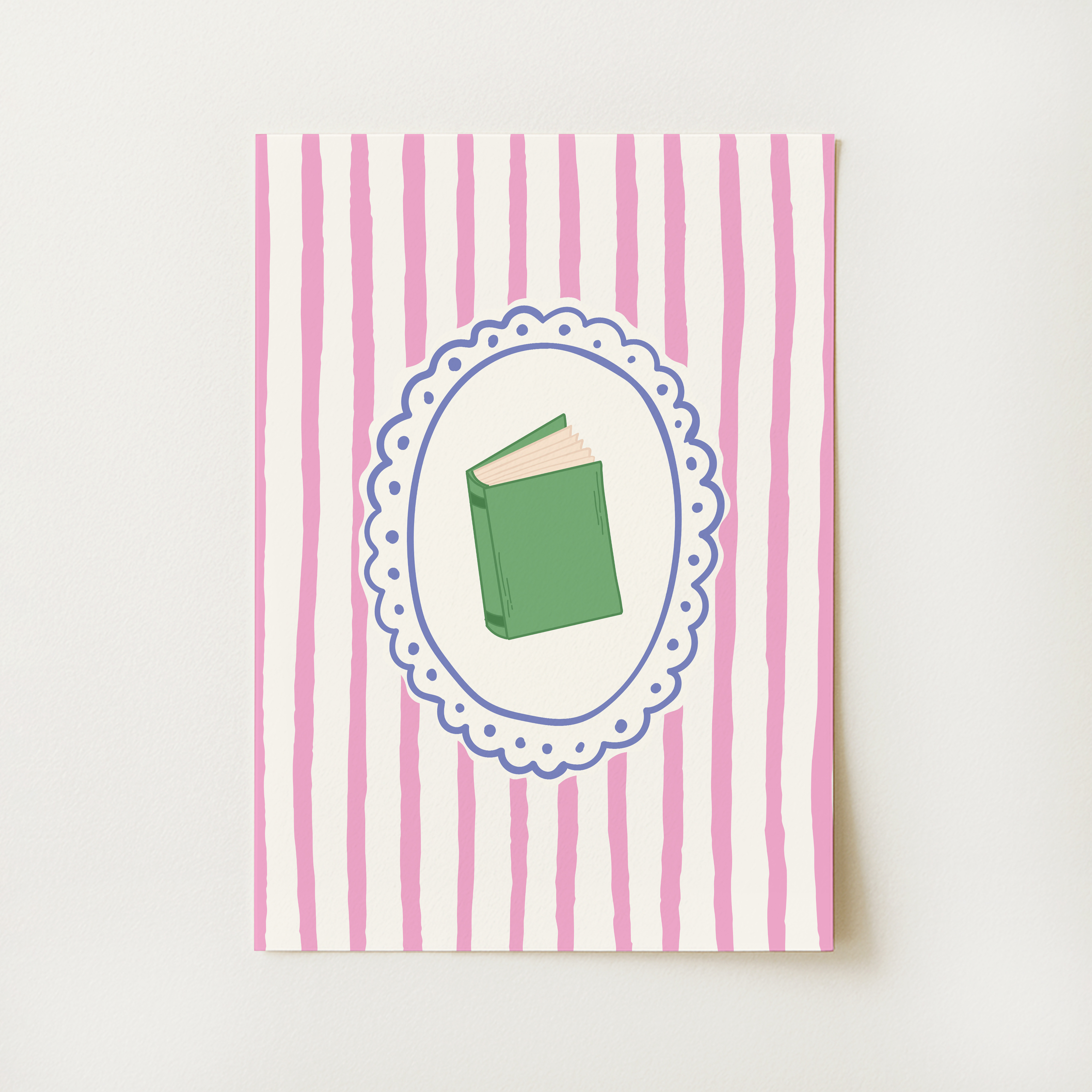 Striped Book Print