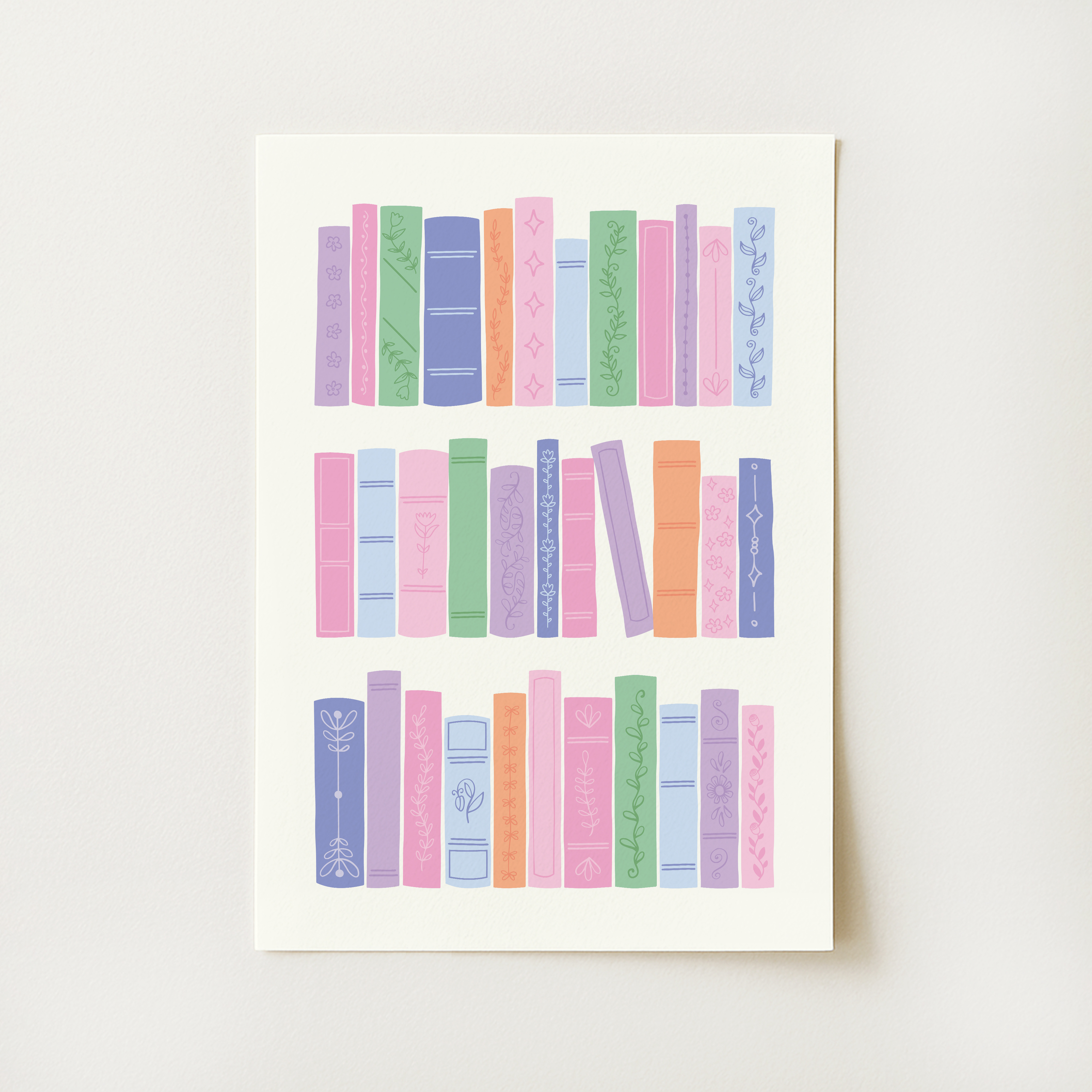 Handdrawn Books Print