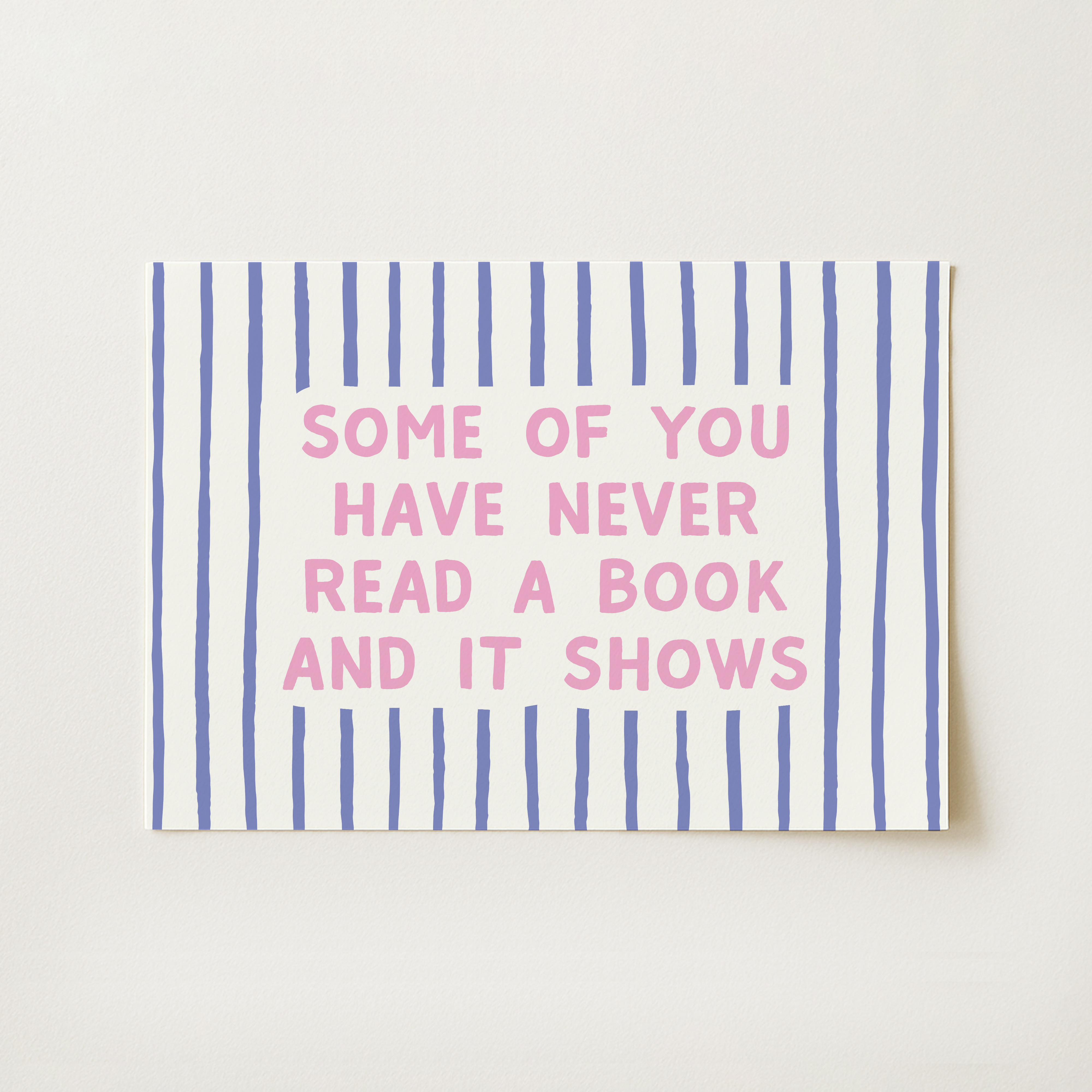 Striped Book Print