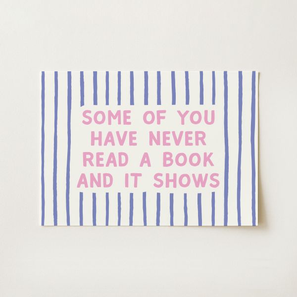 Striped Book Print