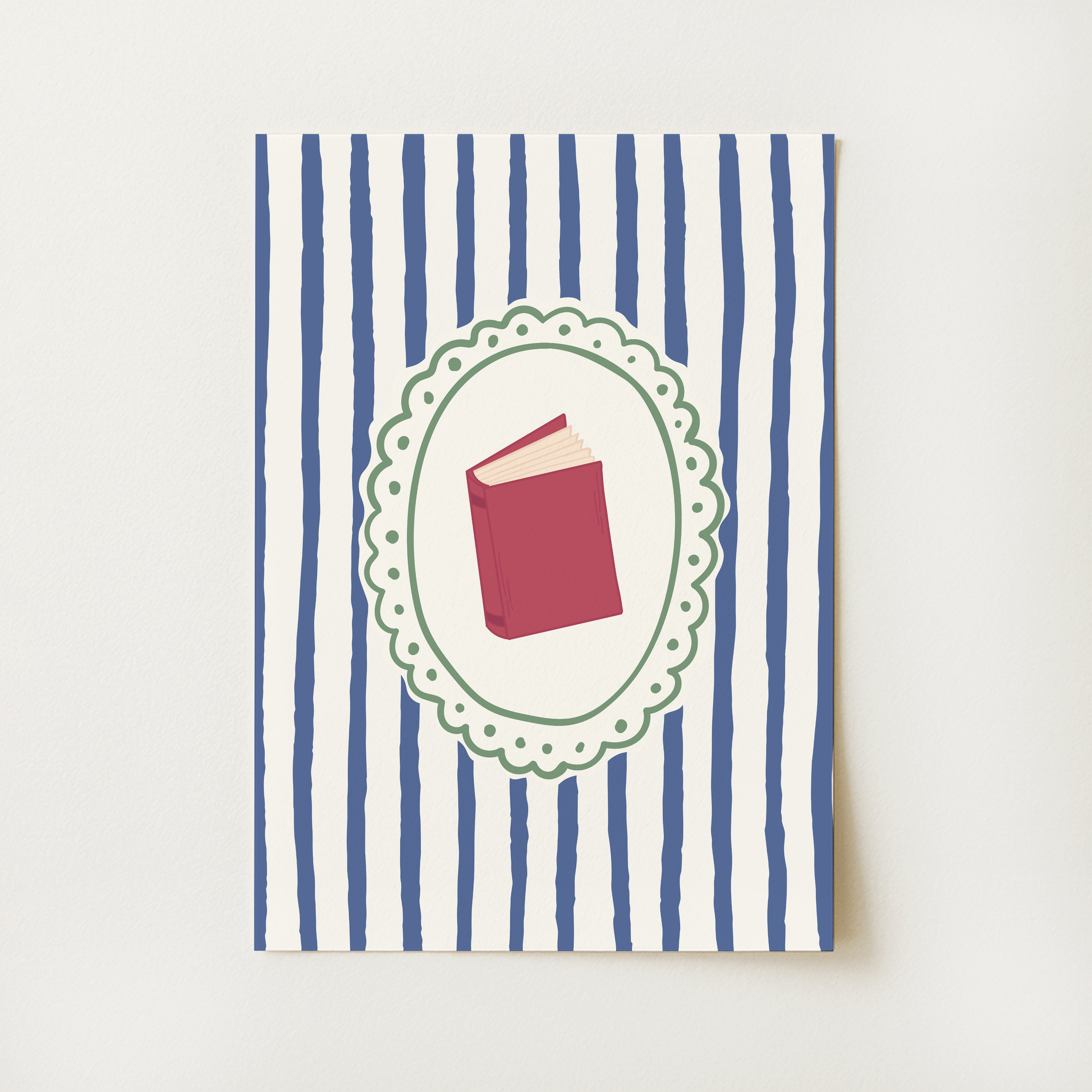 Striped Book Print