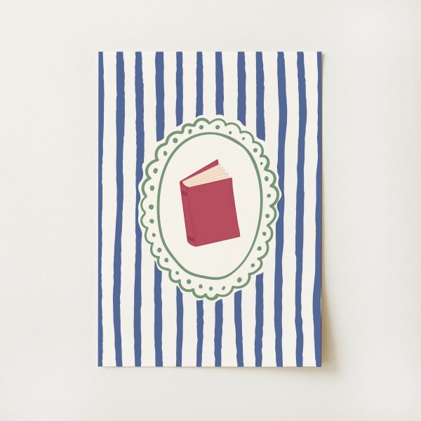 Striped Book Print
