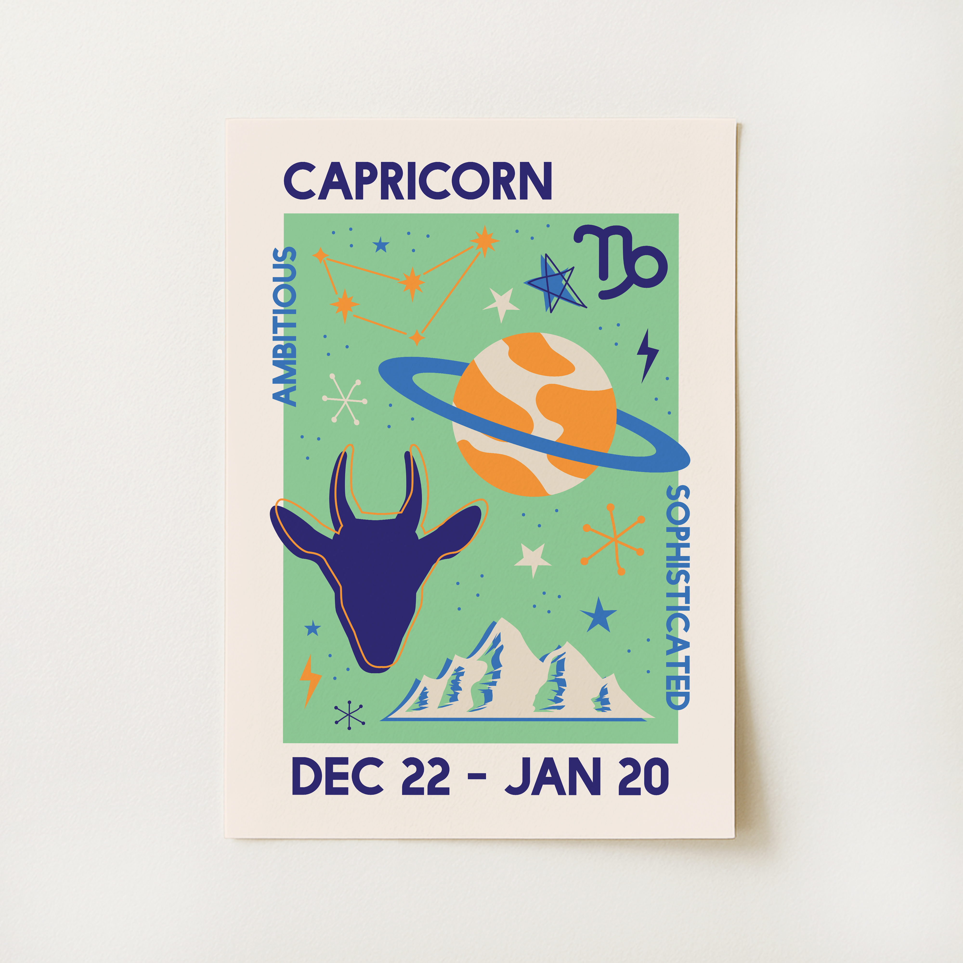 Capricorn Zodiac Print