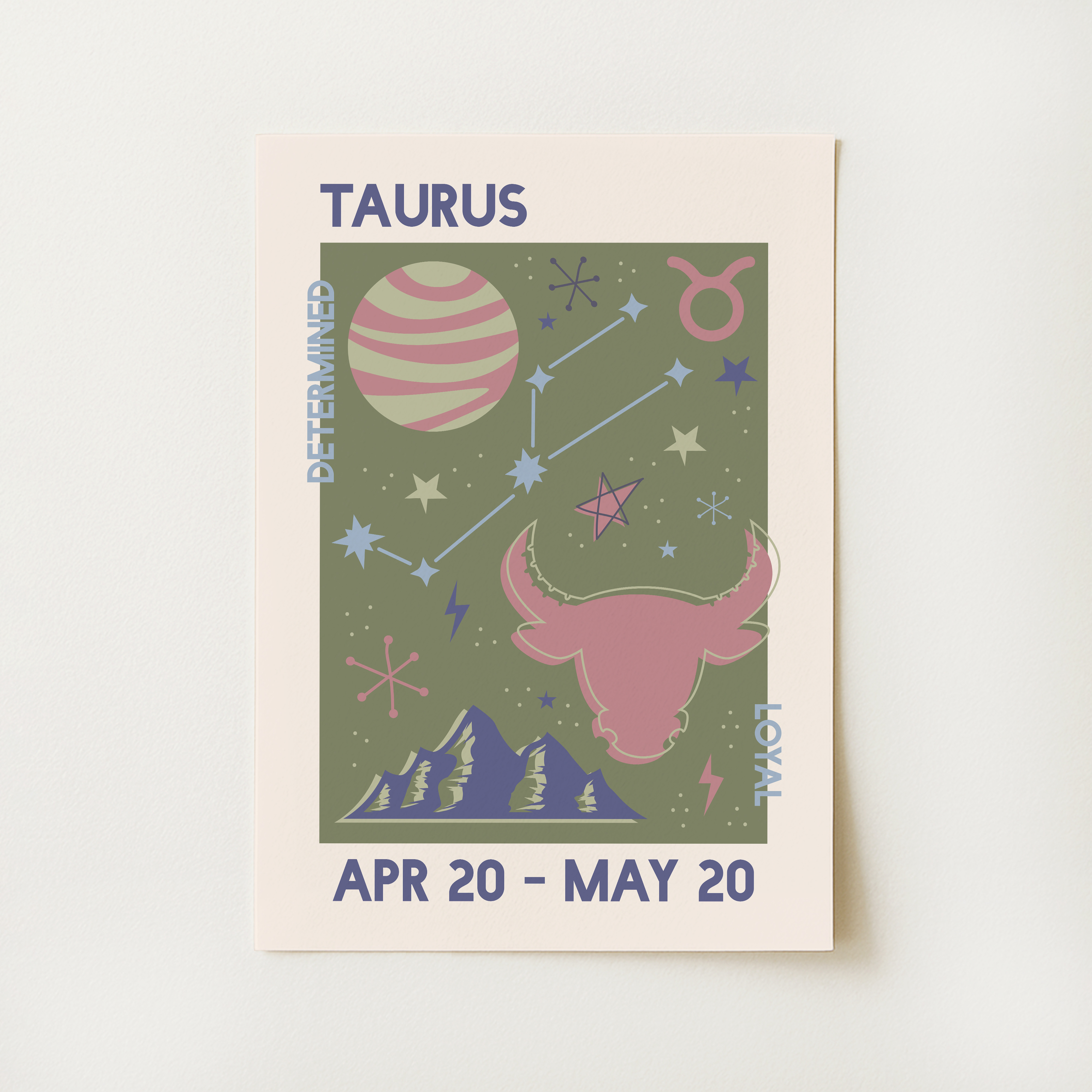Taurus Zodiac Print
