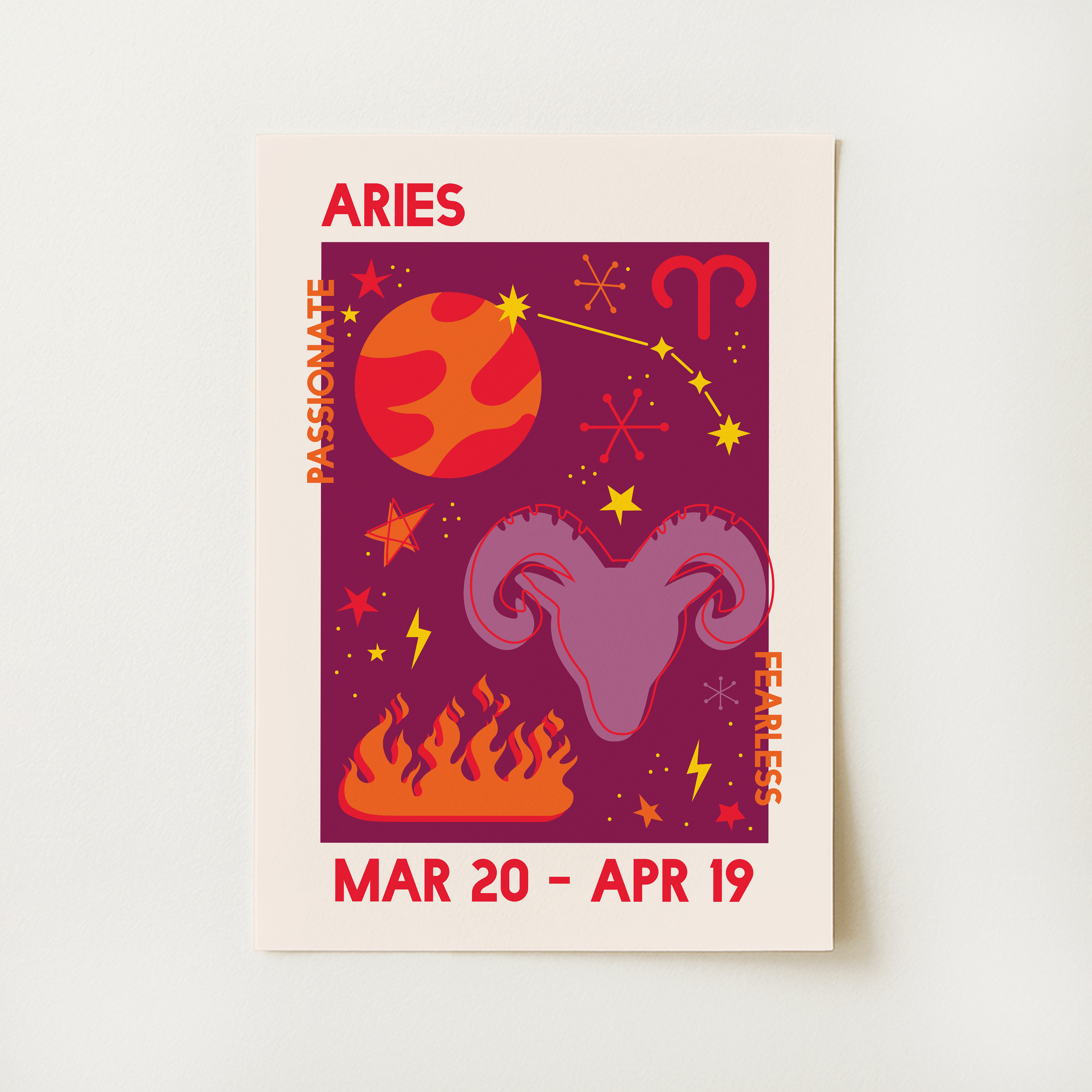 Aries Zodiac Print