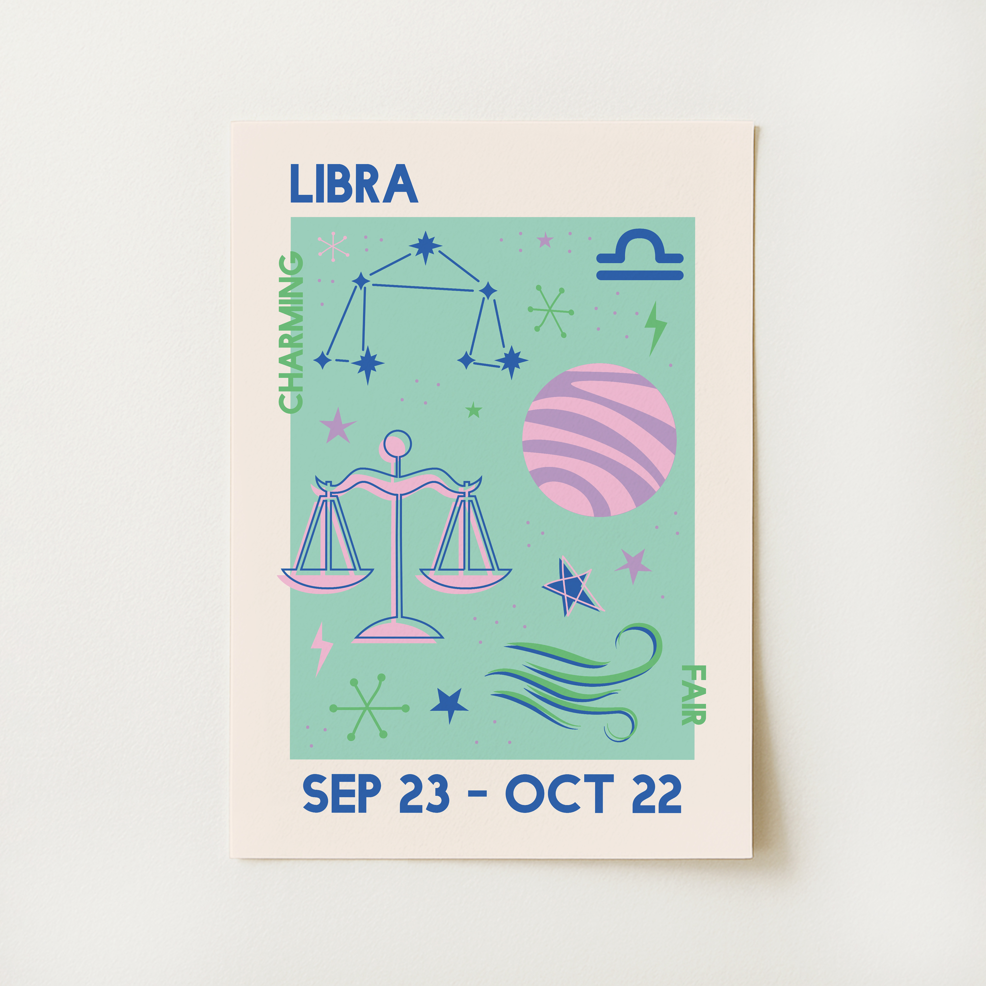 Libra Zodiac Print