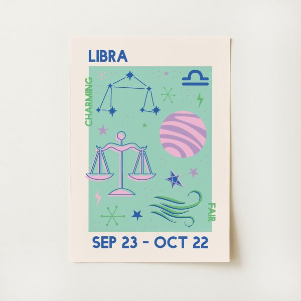 Libra Zodiac Print