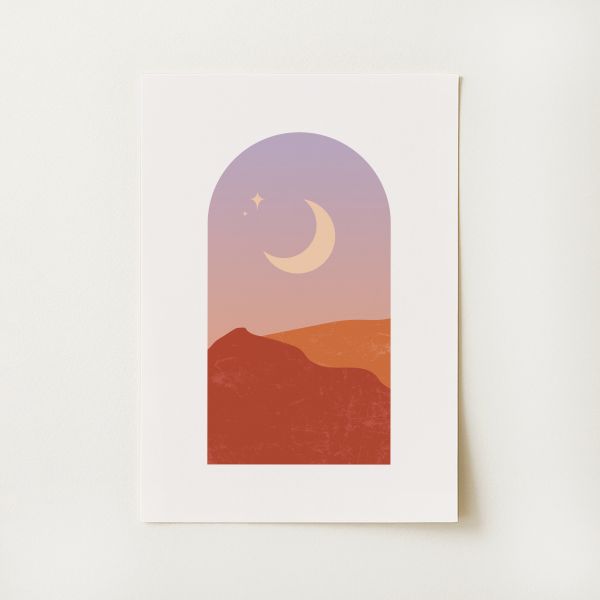 Desert Moon Print