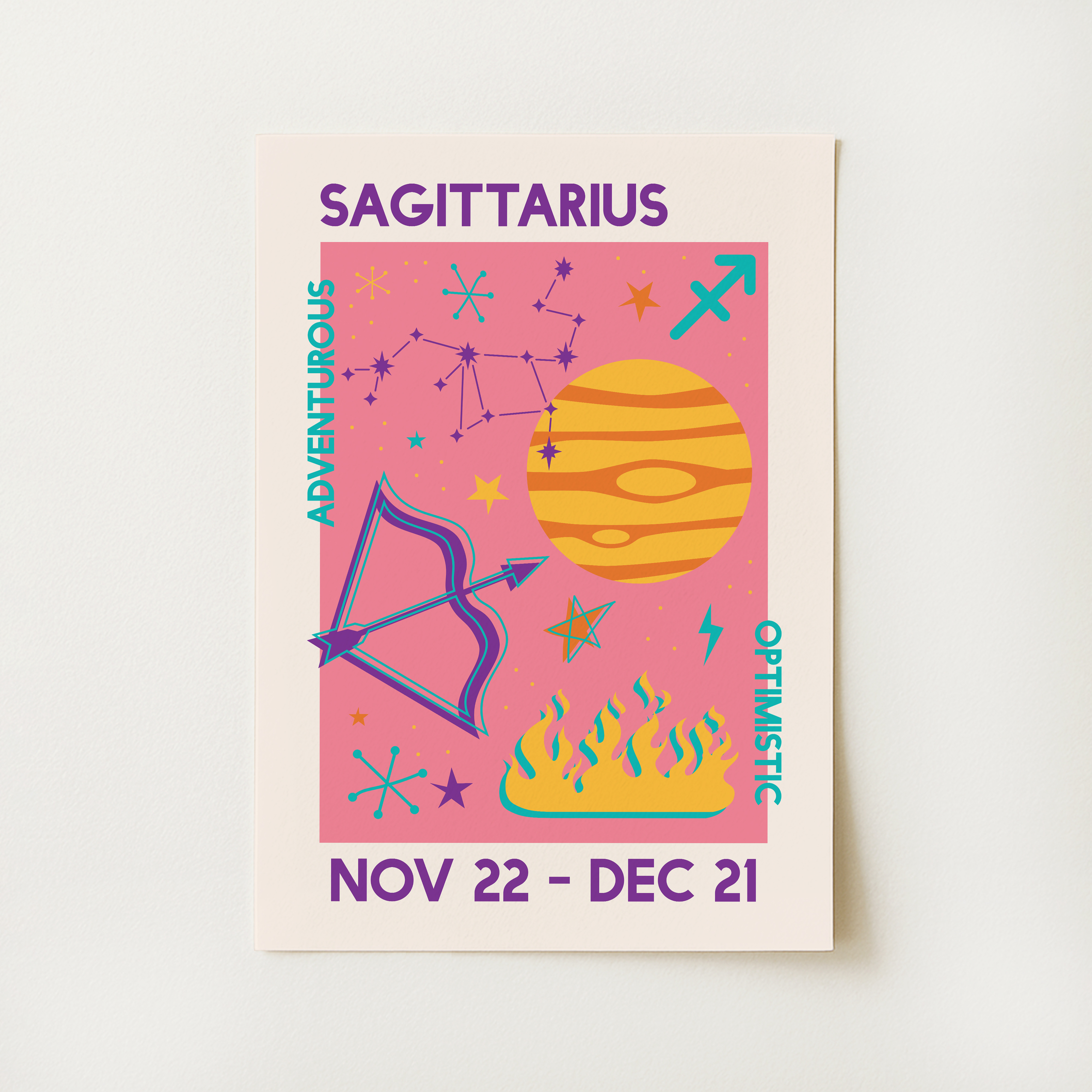 Sagittarius Zodiac Print