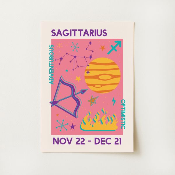 Sagittarius Zodiac Print