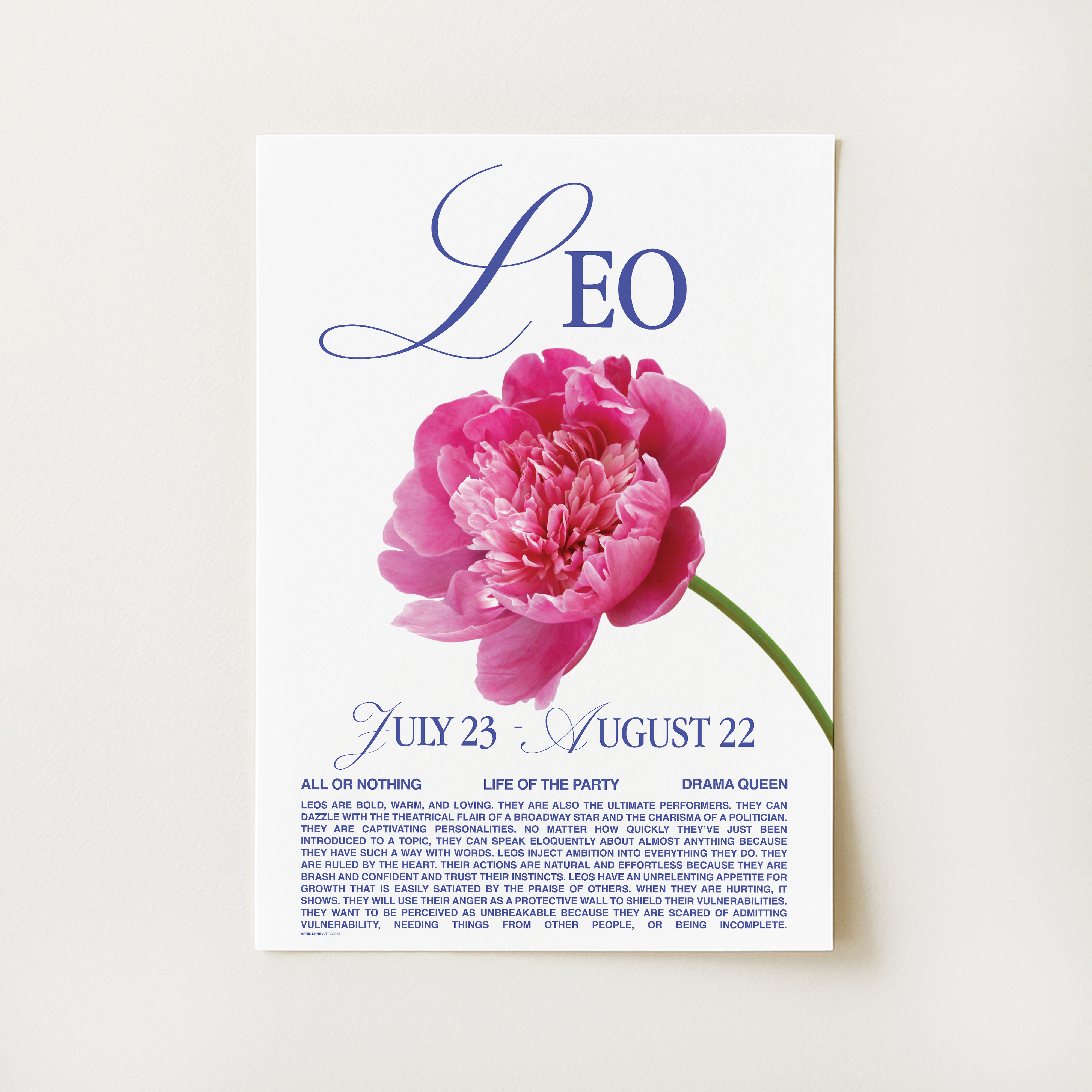 Leo Zodiac Print