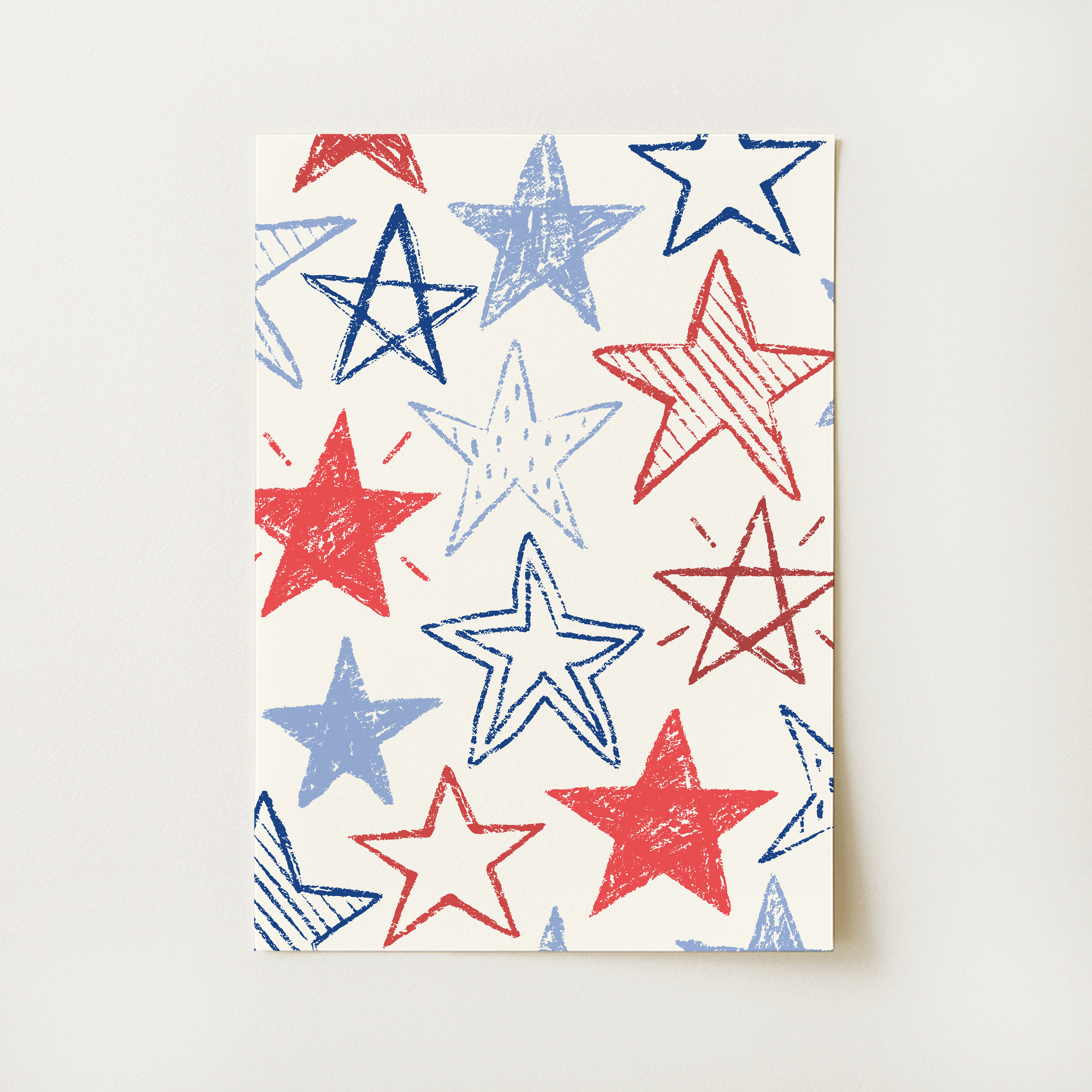 Handdrawn Stars Print
