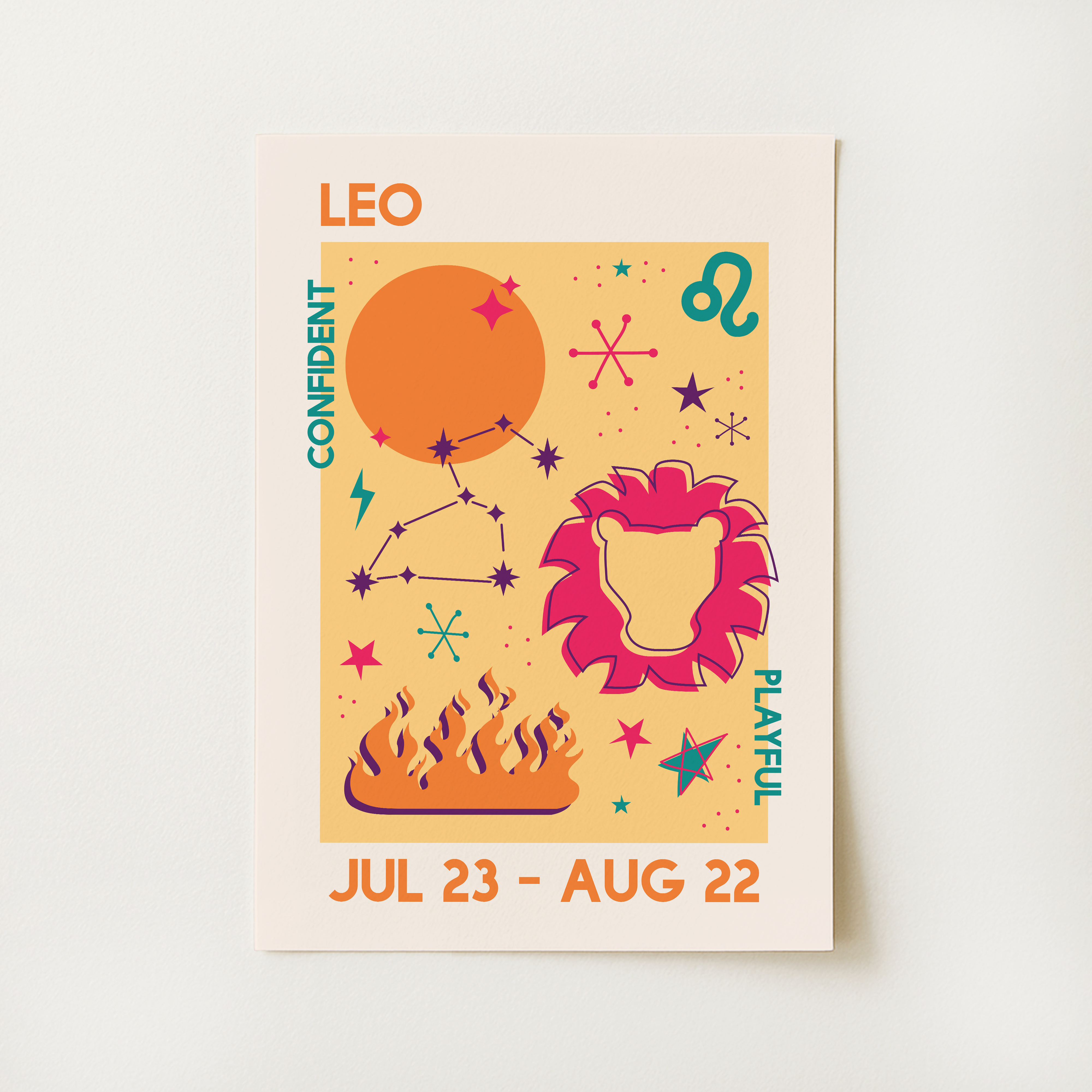 Leo Zodiac Print