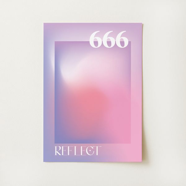 Angel Number 666 Reflect Print