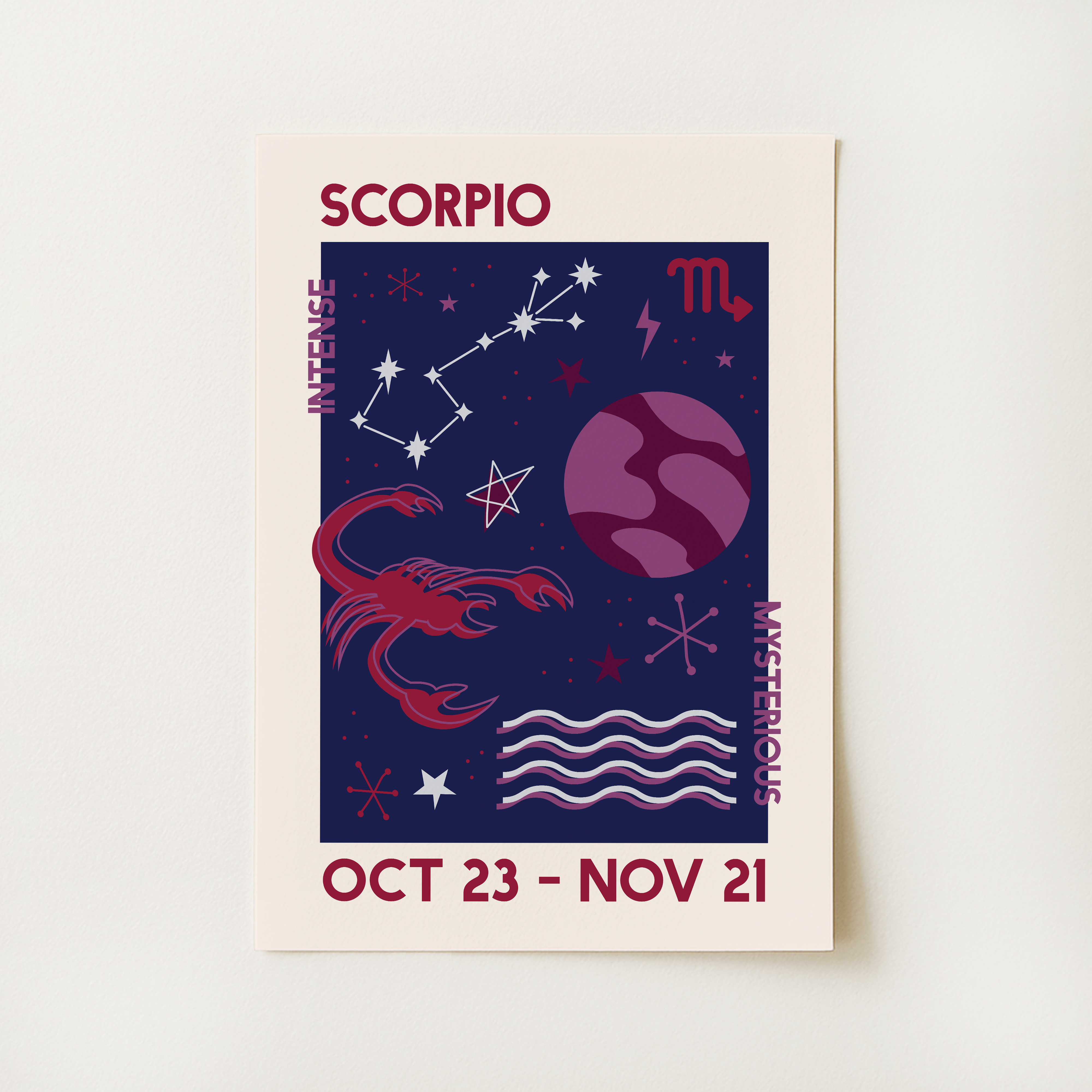 Scorpio Zodiac Print