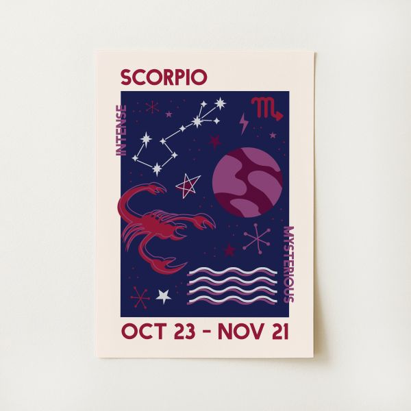 Scorpio Zodiac Print