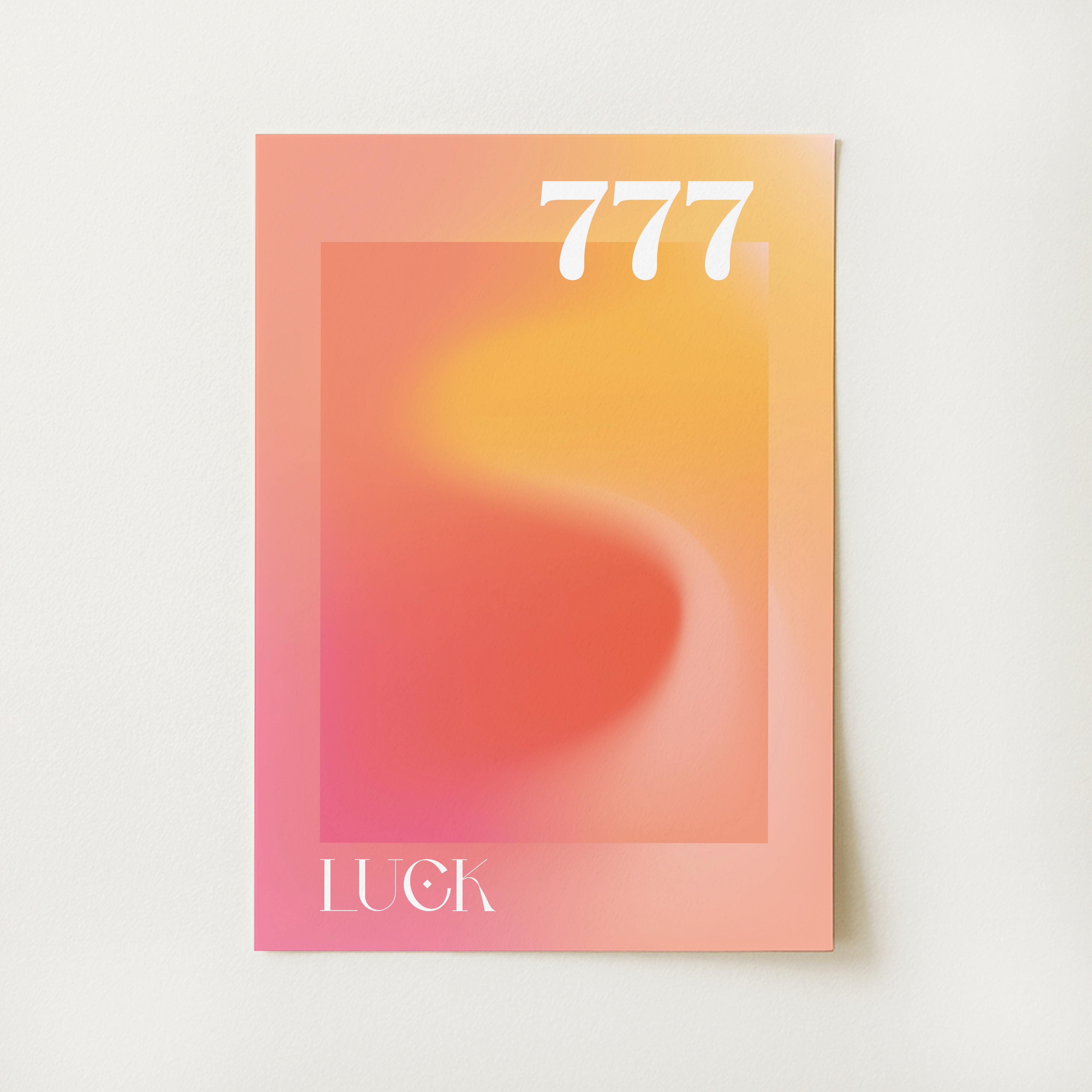 Angel Number 777 Luck Print