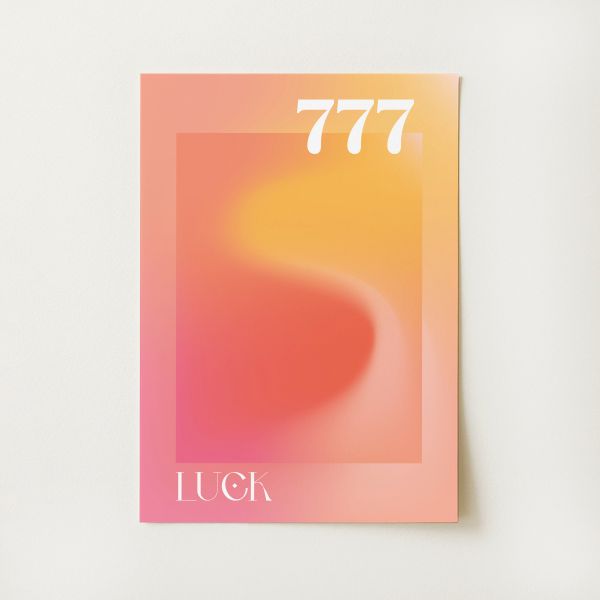 Angel Number 777 Luck Print