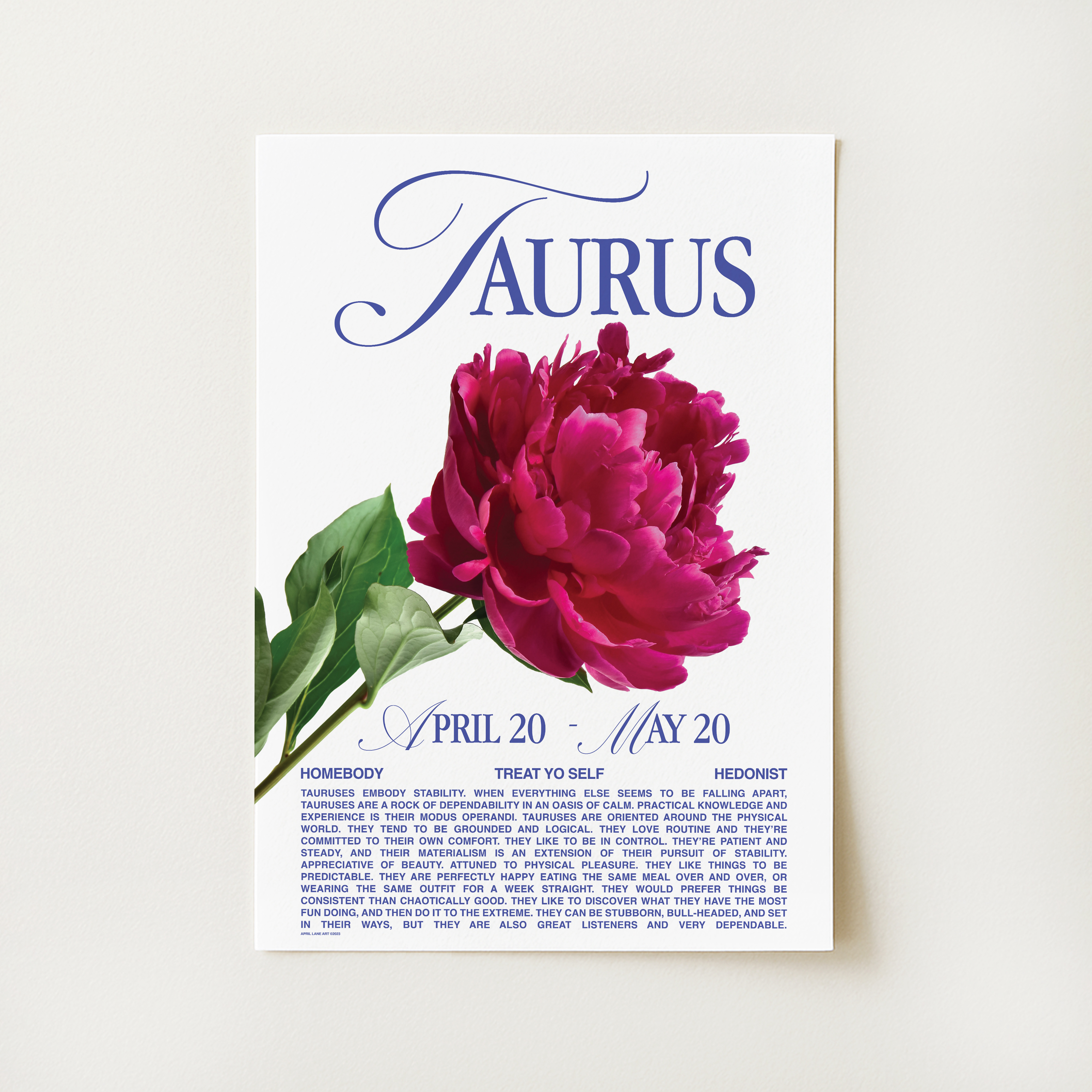 Taurus Zodiac Print