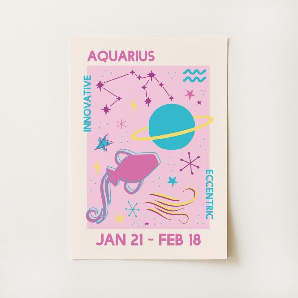 Aquarius Zodiac Print