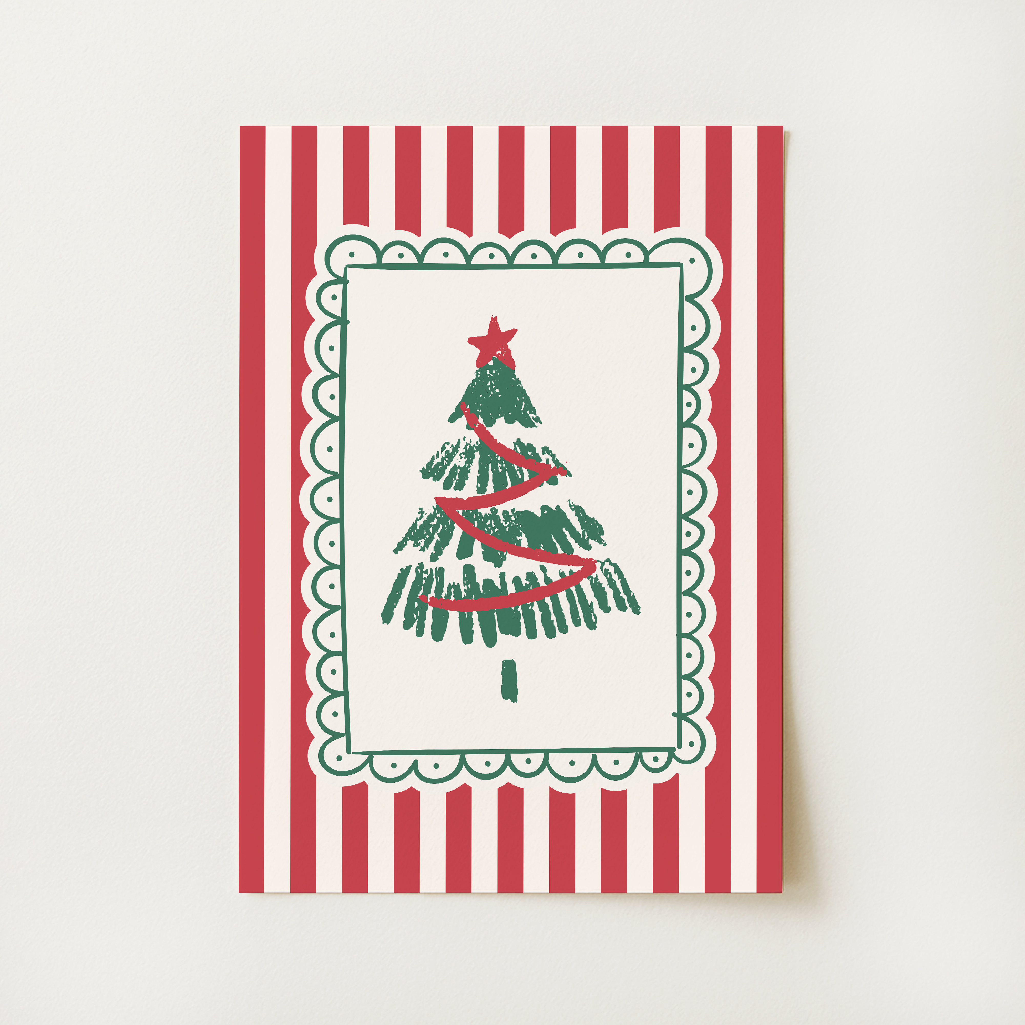 Striped Christmas Print