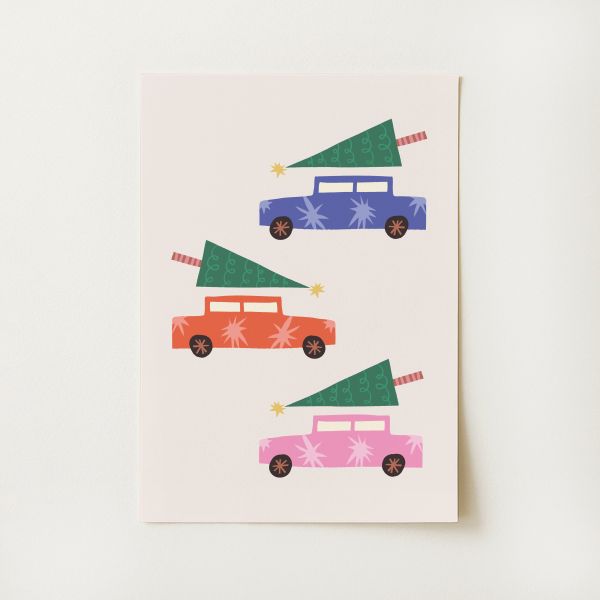 Christmas Cars Print