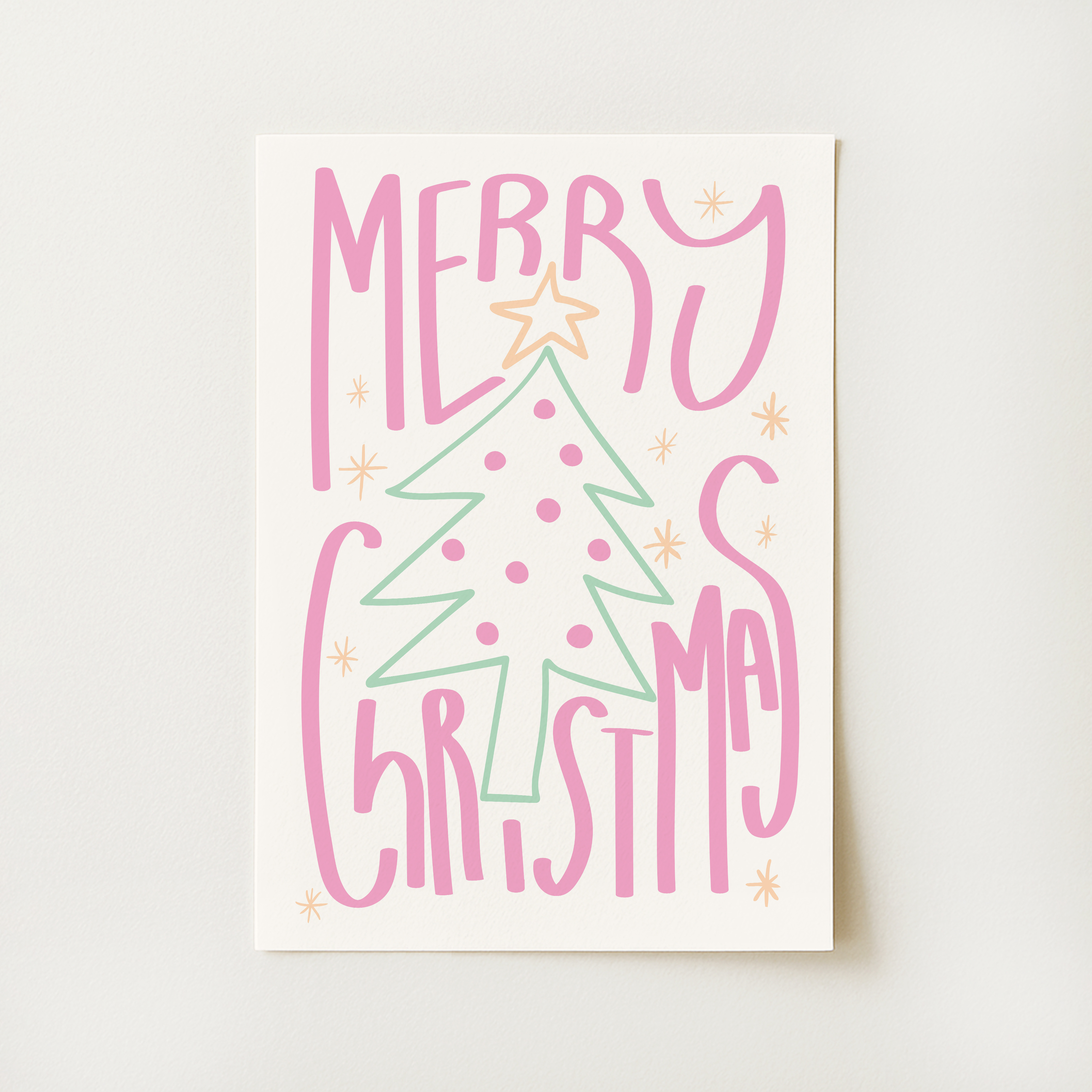 Pastel Merry Christmas Print