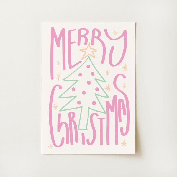 Pastel Merry Christmas Print