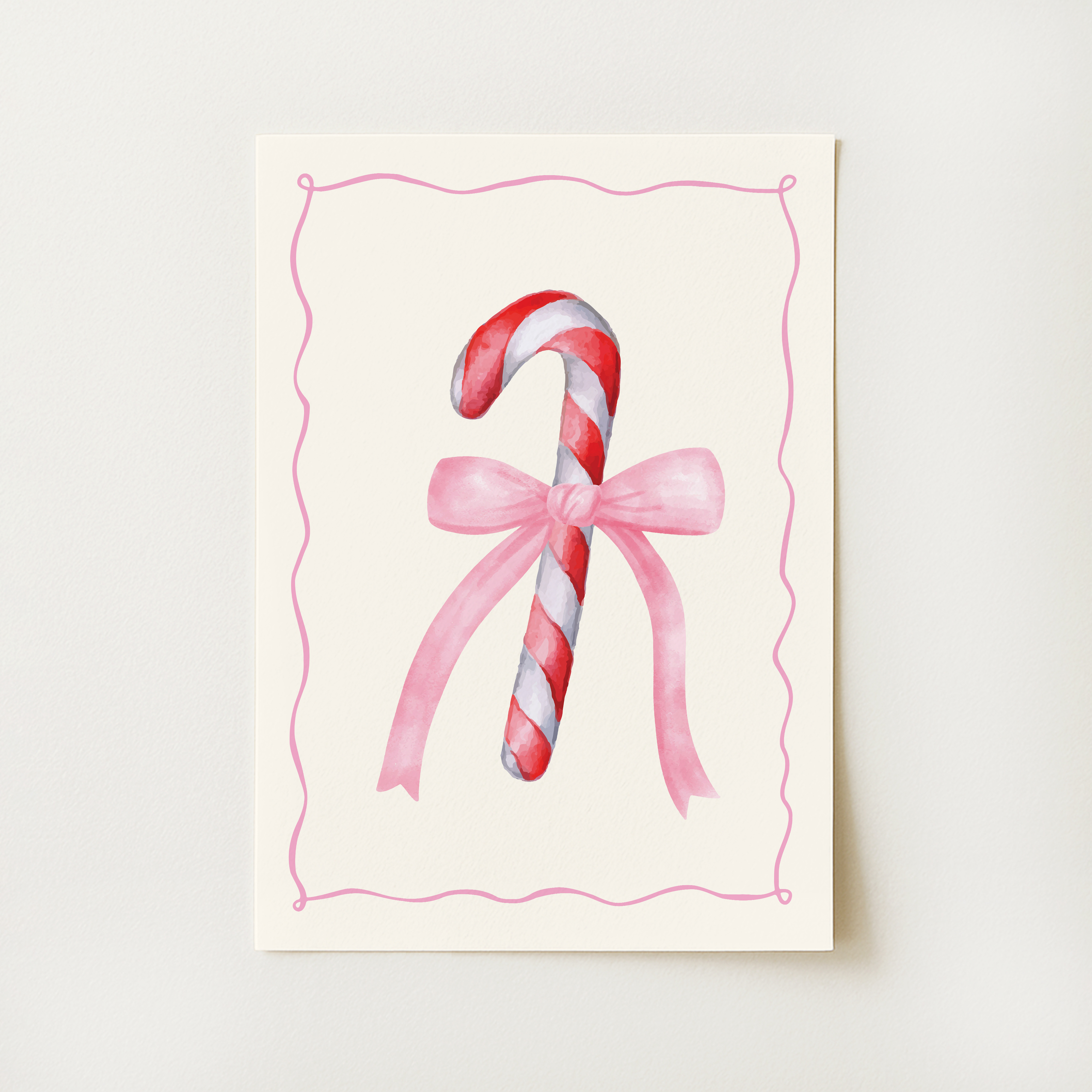 Coquette Candy Cane Print