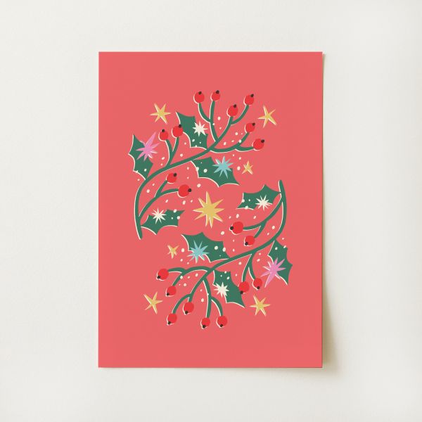 Christmas Holly Print