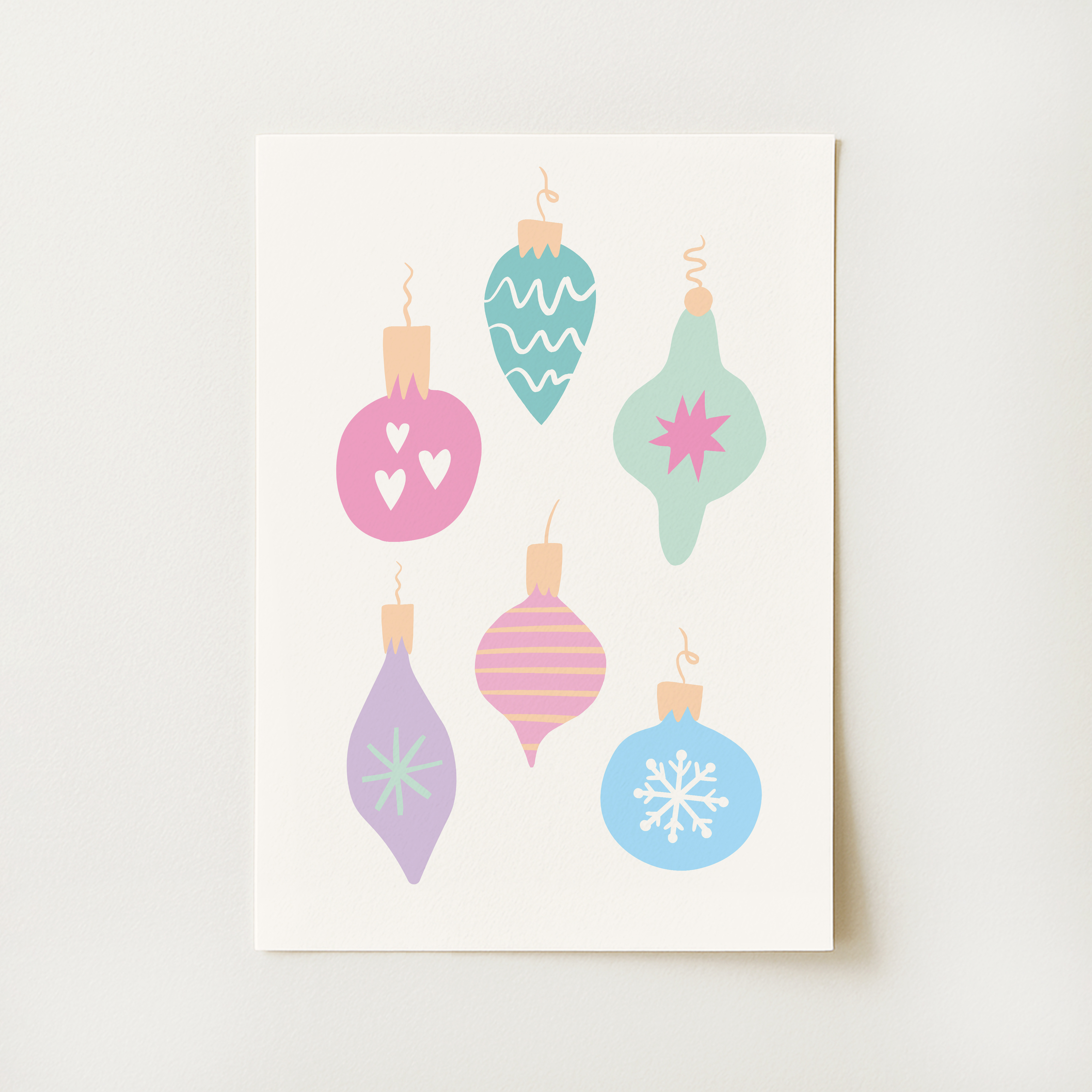 Pastel Ornaments Print