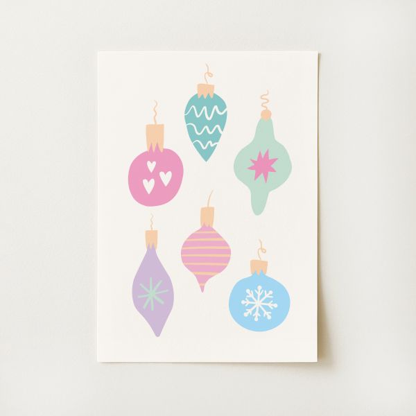 Pastel Ornaments Print