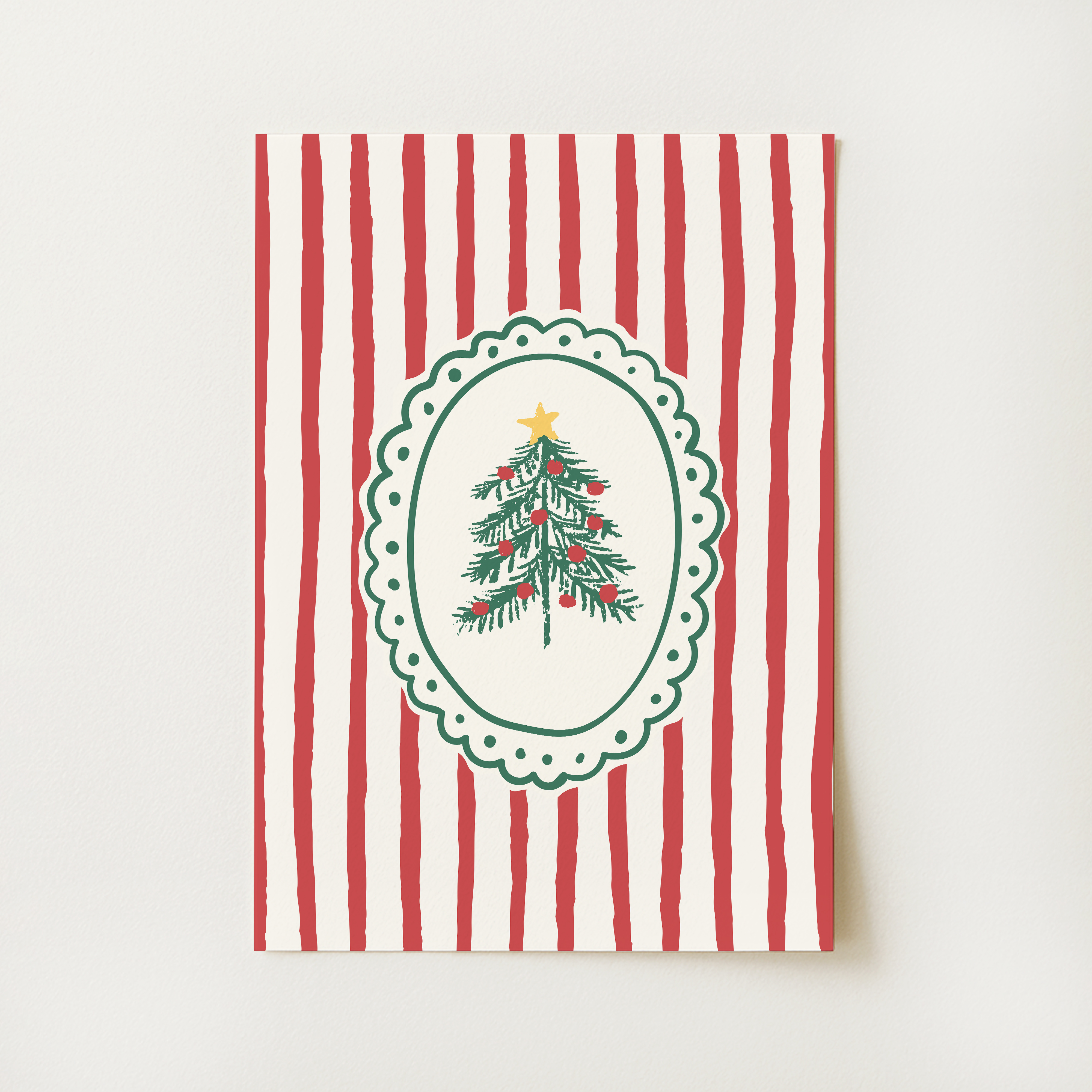 Striped Christmas Print